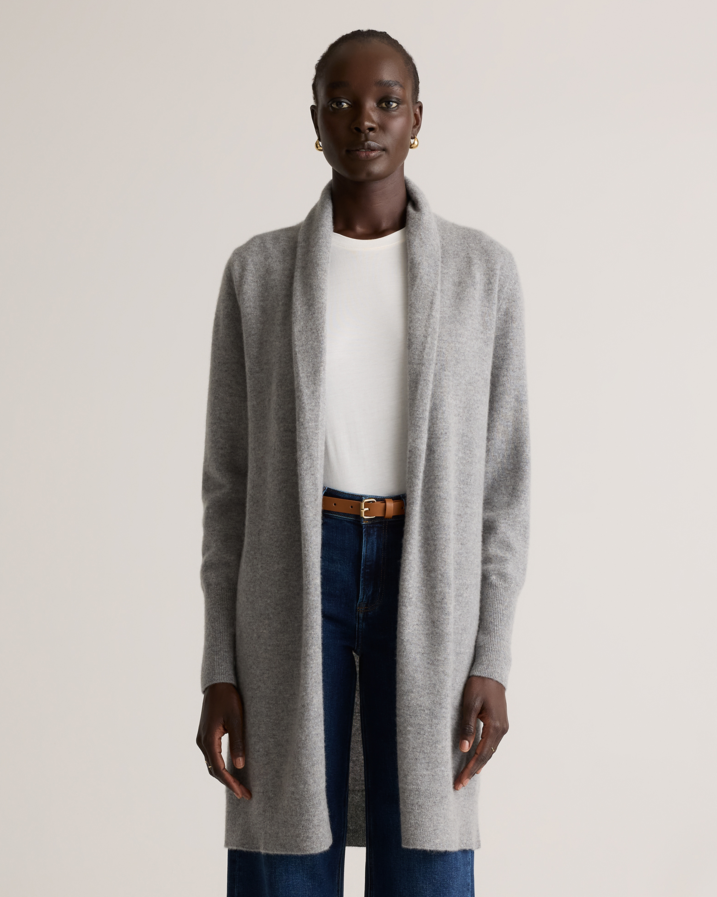 Mongolian Cashmere Duster Cardigan Sweater