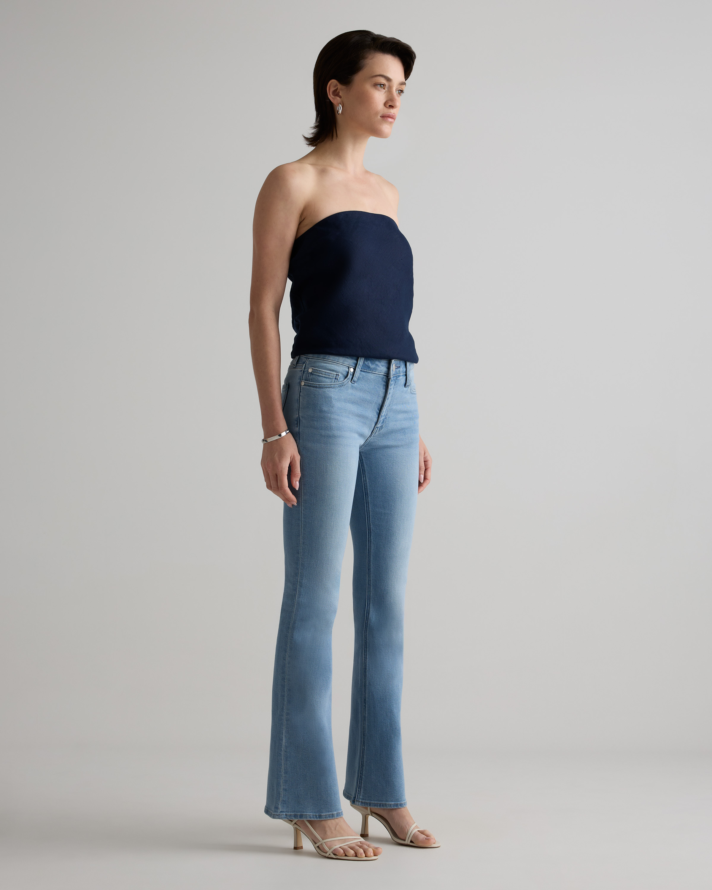 【YOURNUS】Luna Flare Wide Denim Luna Stretch Flare Jeans