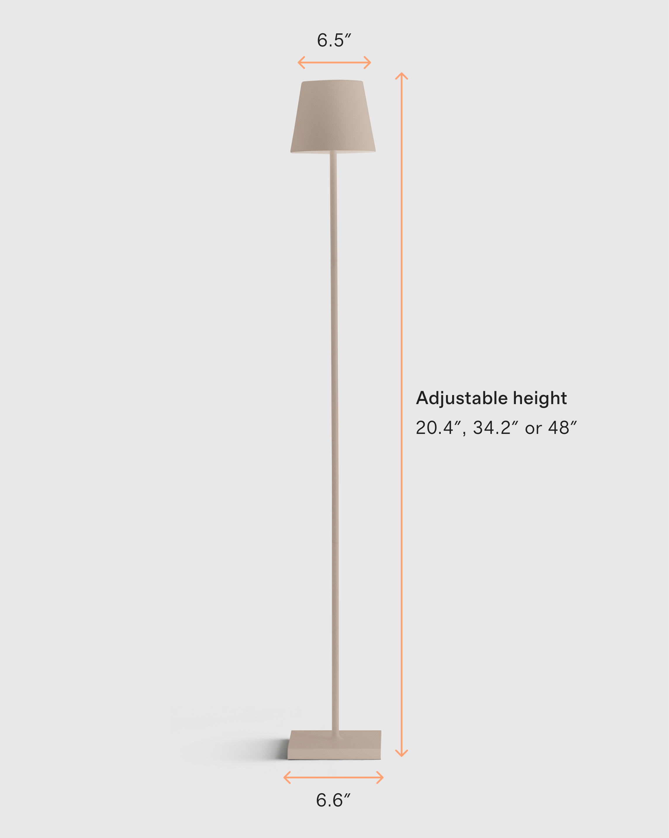 Poldina Pro Floor Lamp - Dimensional SAND