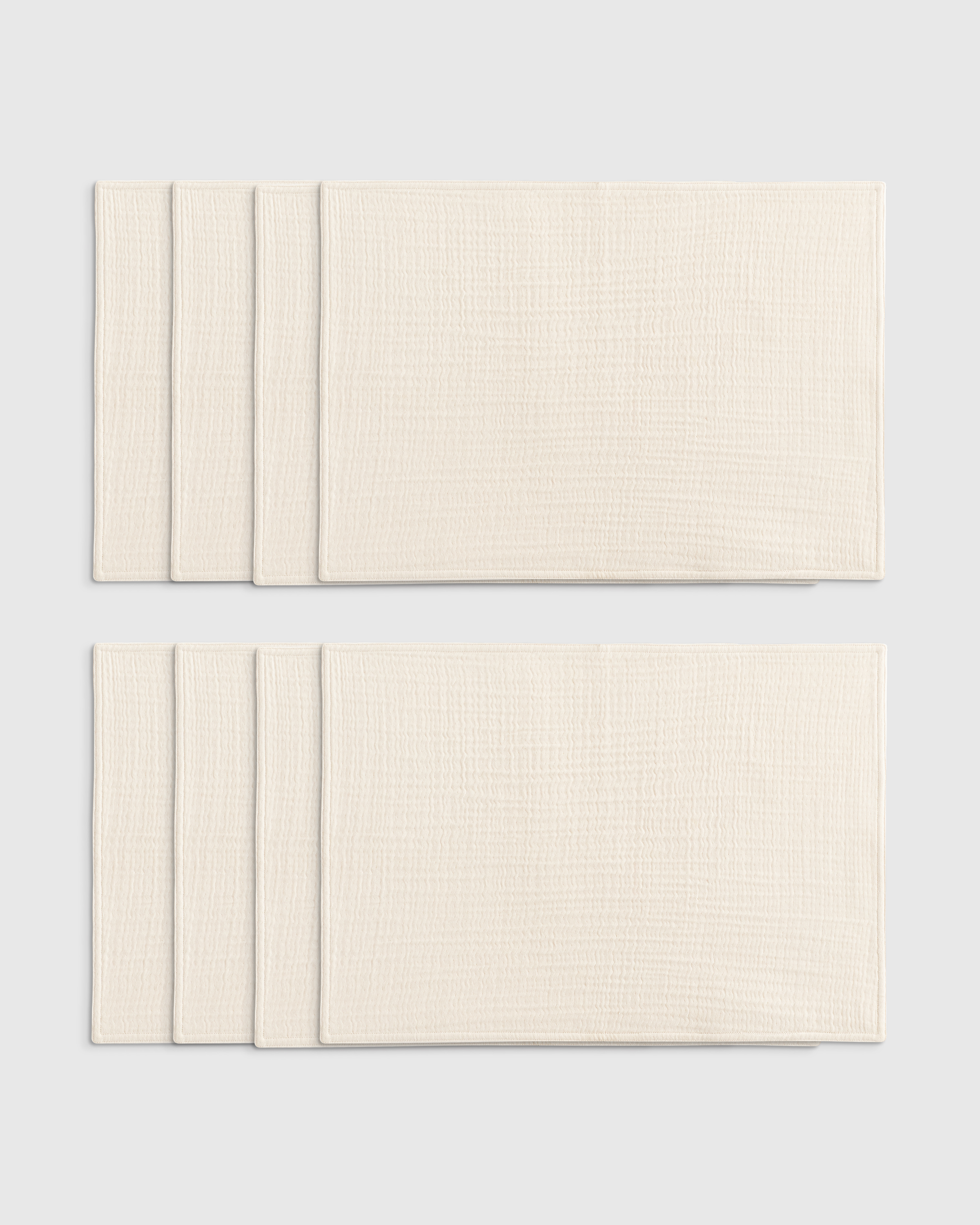 Undyed Organic Airy Gauze Placemats (Set of 8)