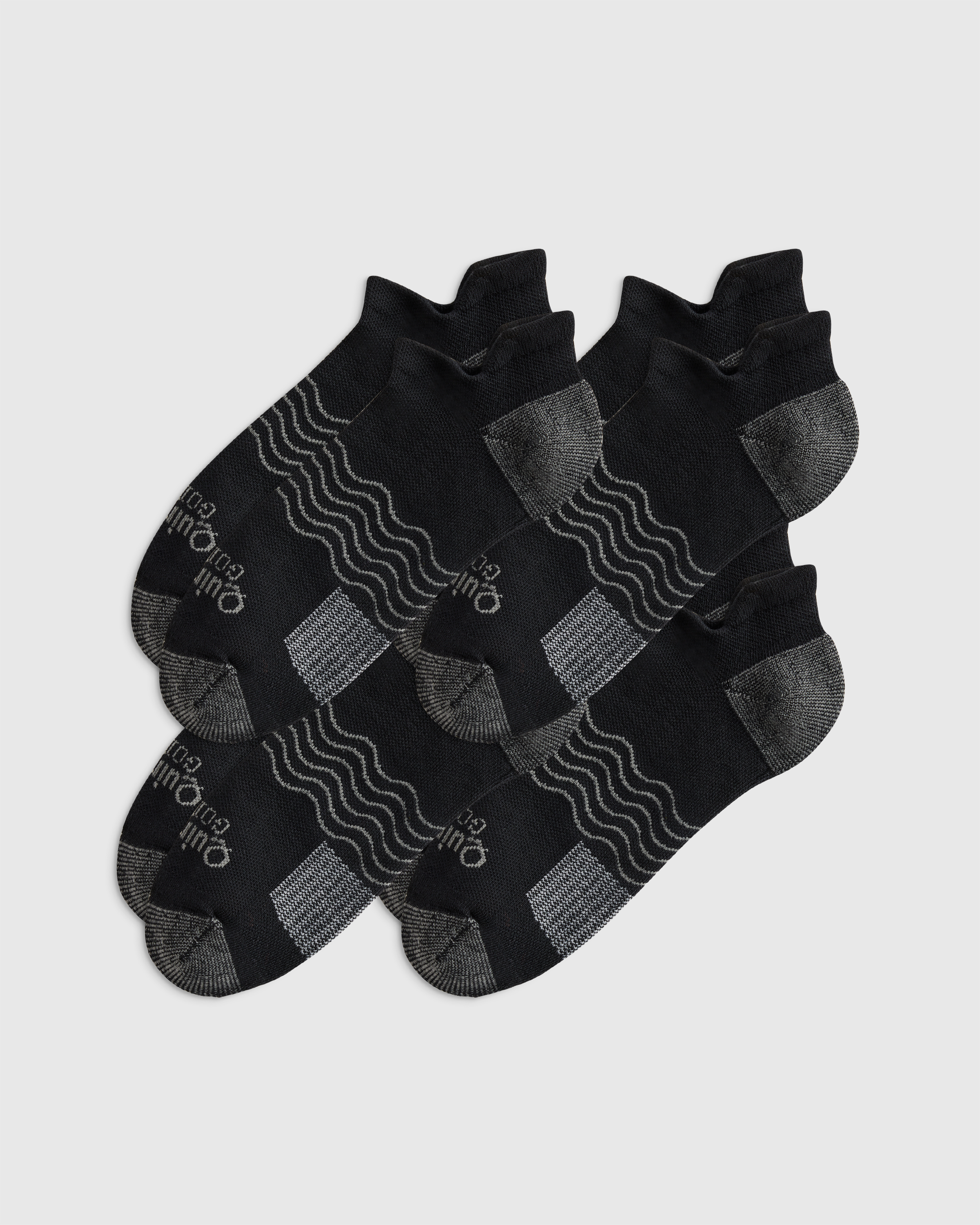 Black Performance Golf Ankle Socks (4-pack)