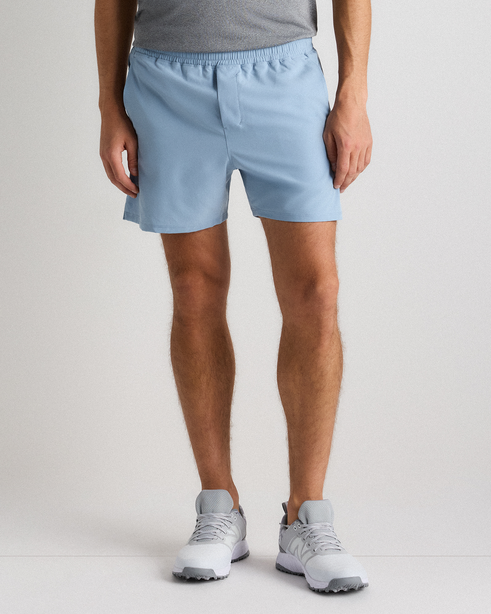 Spa Blue Classic Lined Run Shorts - 5"