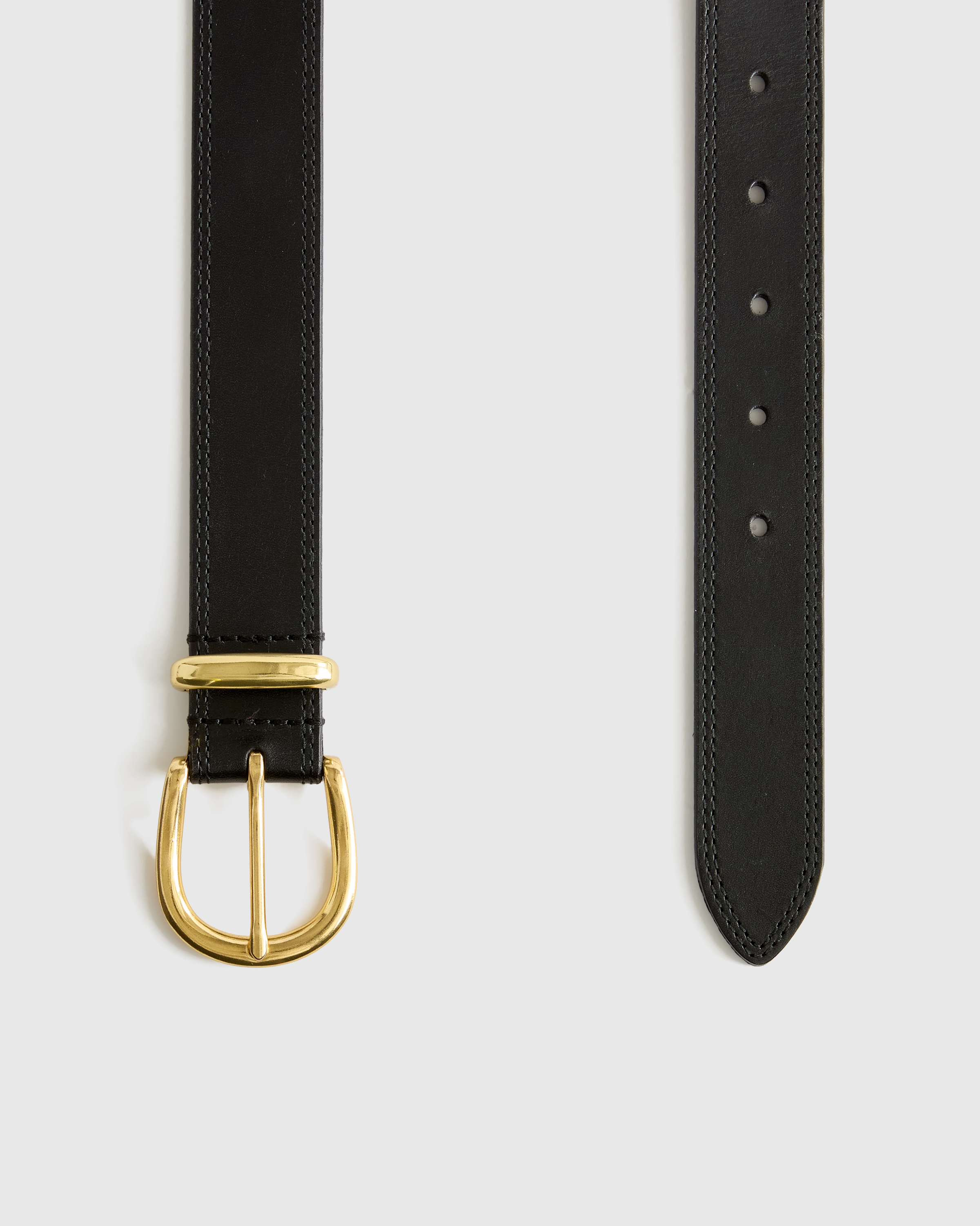 Allegra European Leather Belt in Black display picture 3
