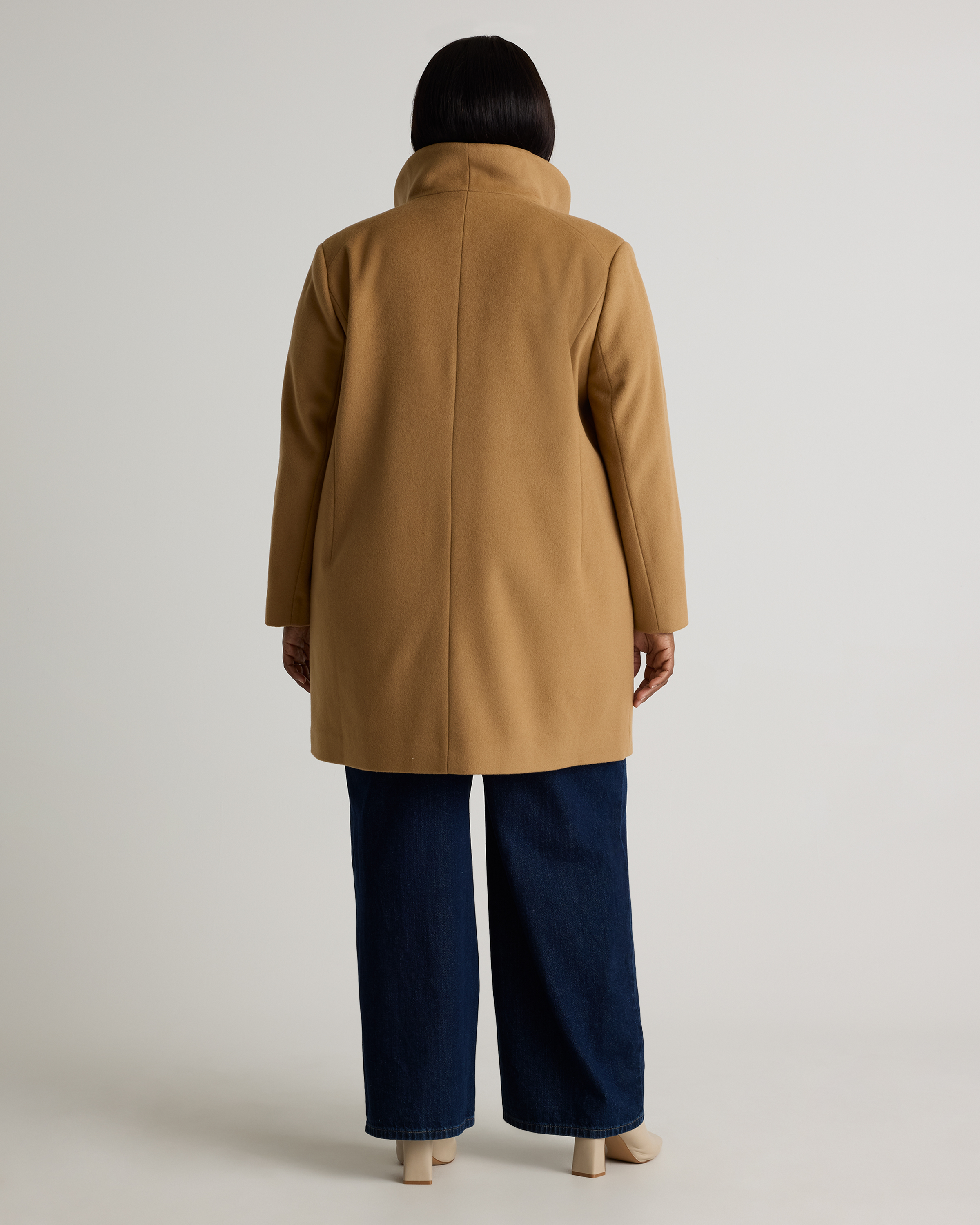 Italian Wool Cocoon Coat - Plus Size