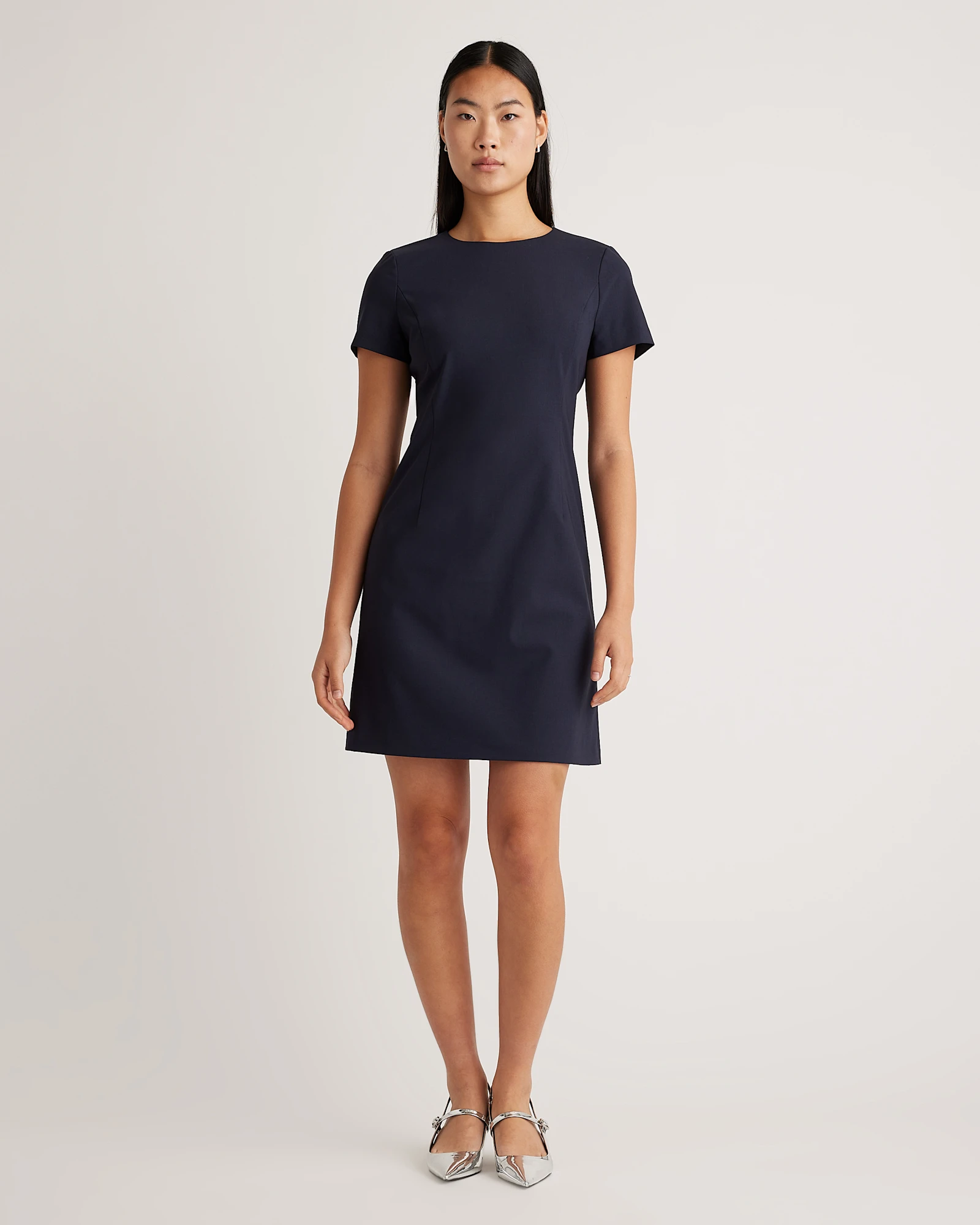 Italian Wool Short Sleeve Dress