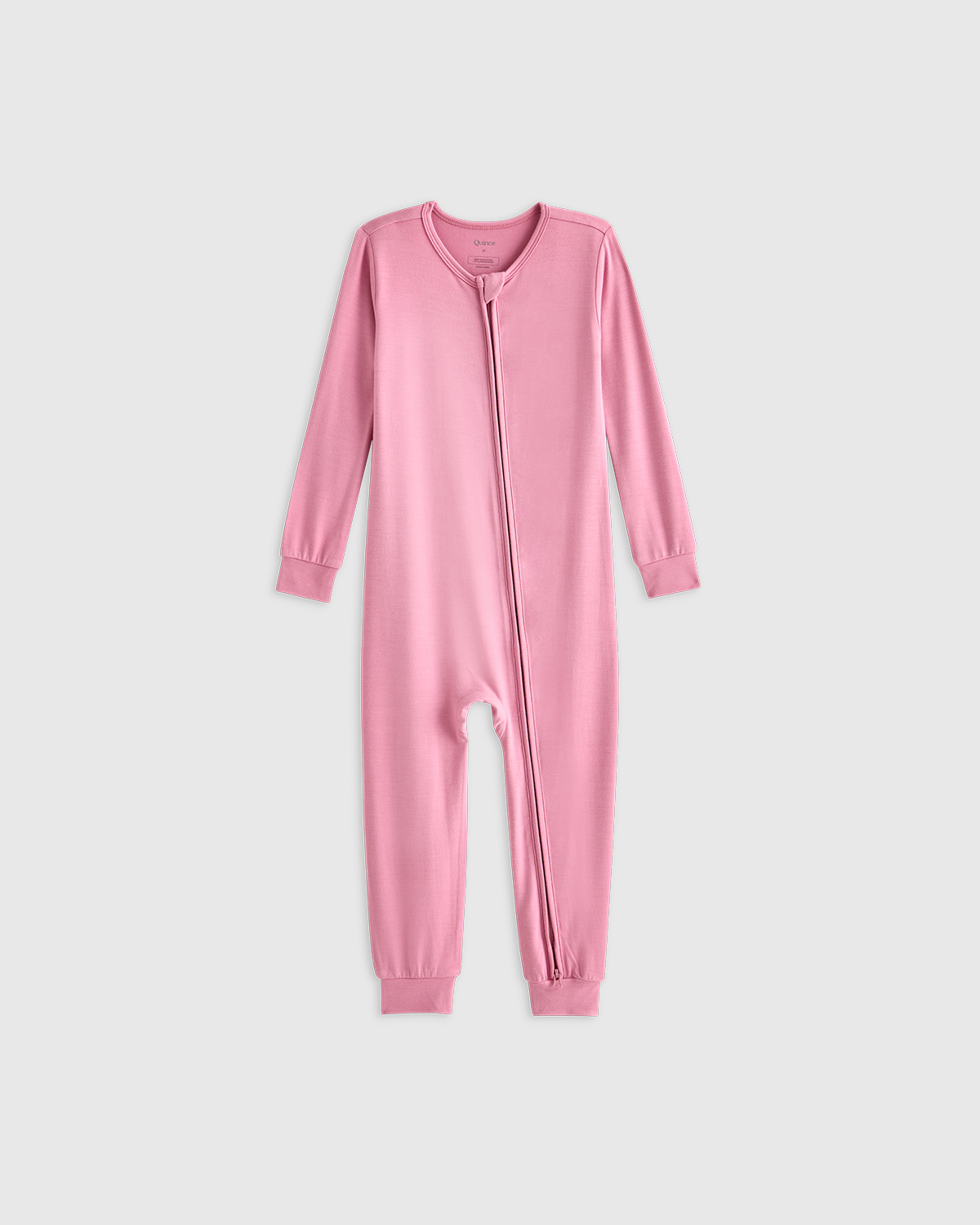 Quince Bamboo One Piece Pajama In Misty Rose