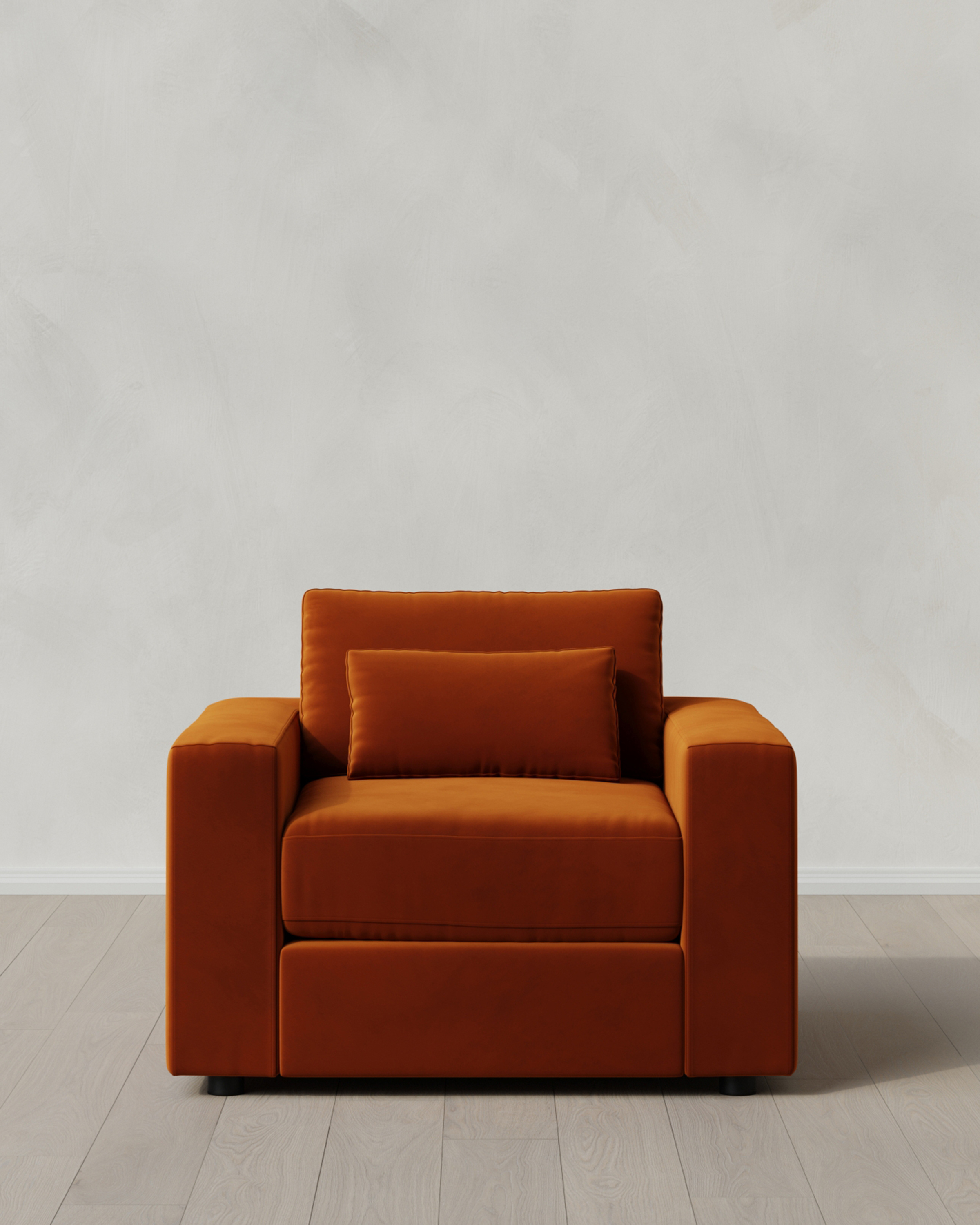 Rust Ashford Deep Seat Chair and a Half in Performance Velvet