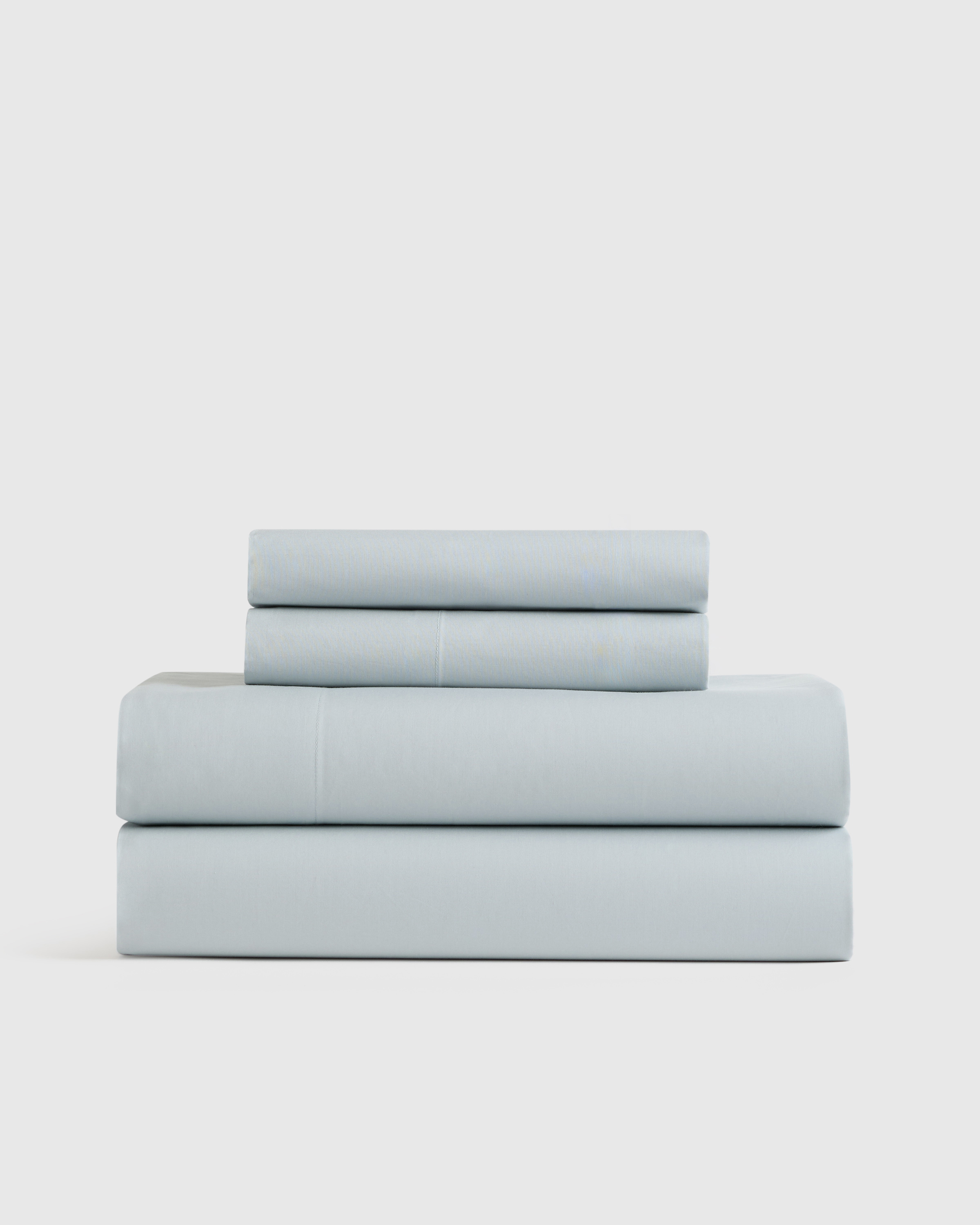 Sky Blue Ensemble de draps en percale biologique lisse
