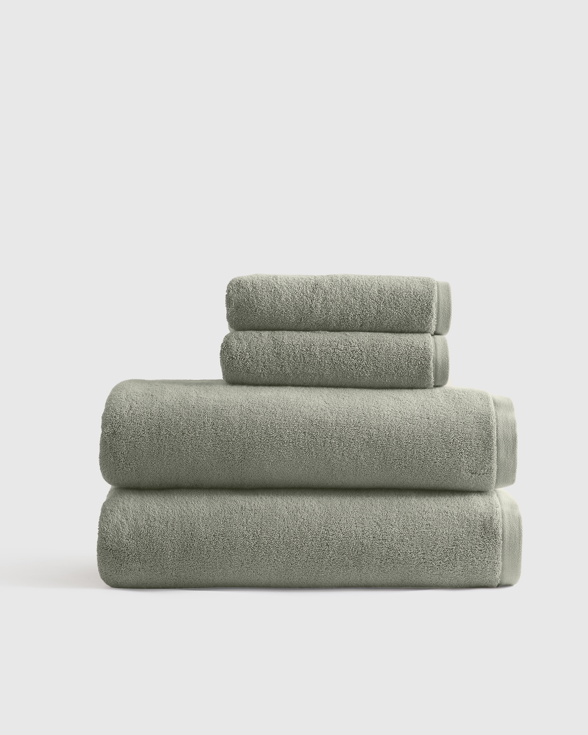 Sage Plush Organic Turkish Cotton Bath Sheet Bundle (4 pieces)