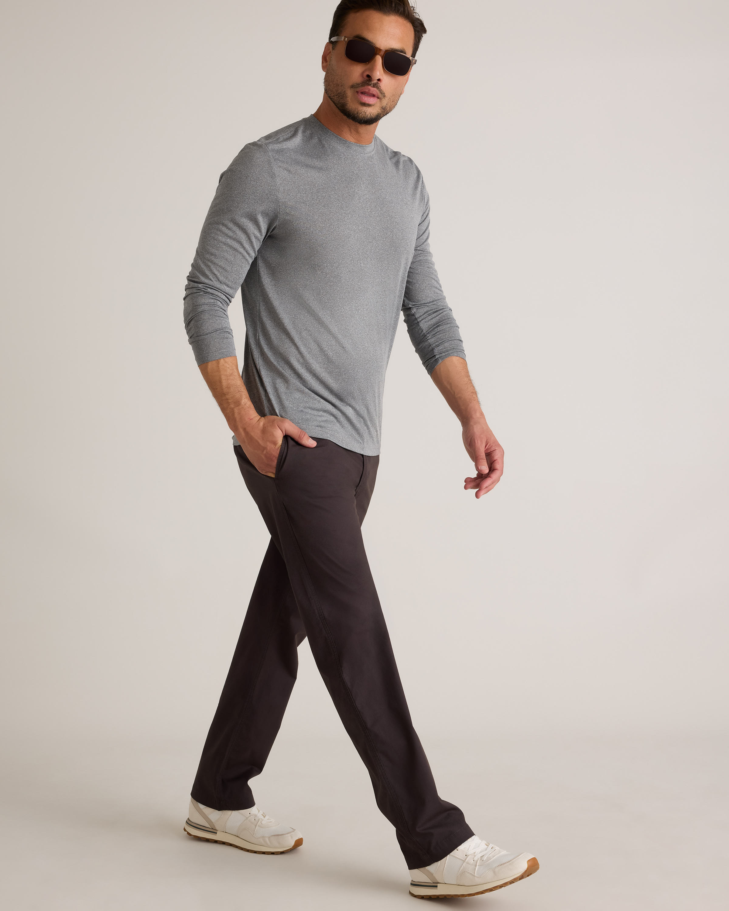 Organic Stretch Ripstop Straight Pants in Steel