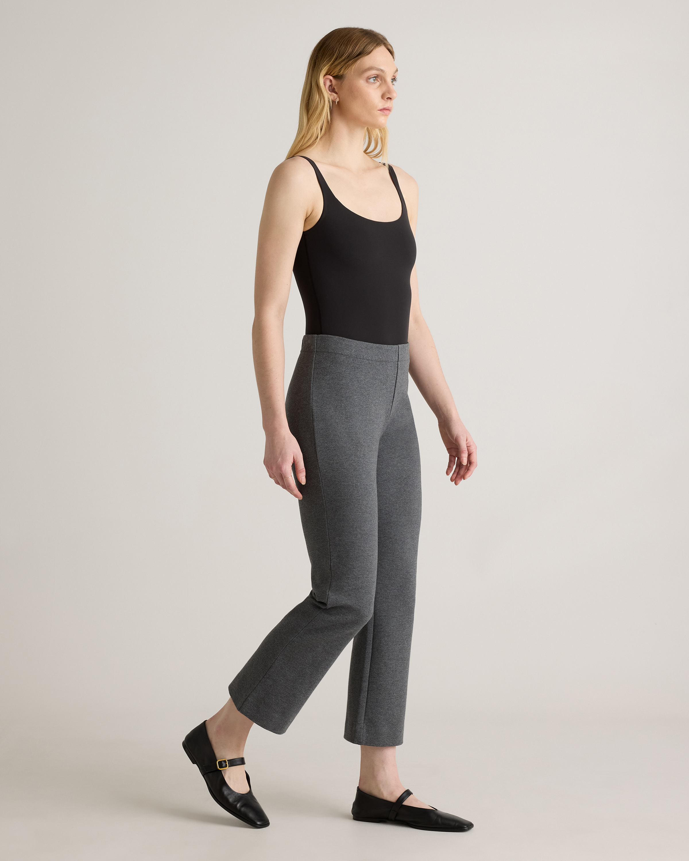 Organic Cotton Double Knit Kick Flare Pants