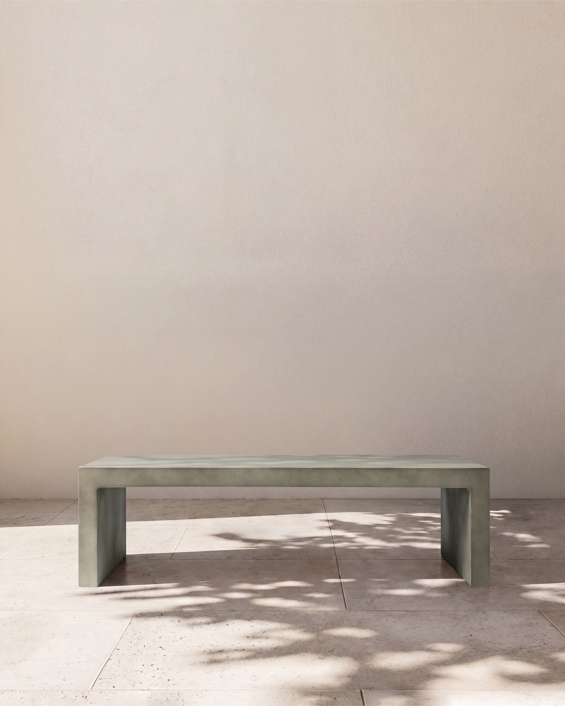 Grey Concrete Waterfall Indoor/Outdoor Coffee Table