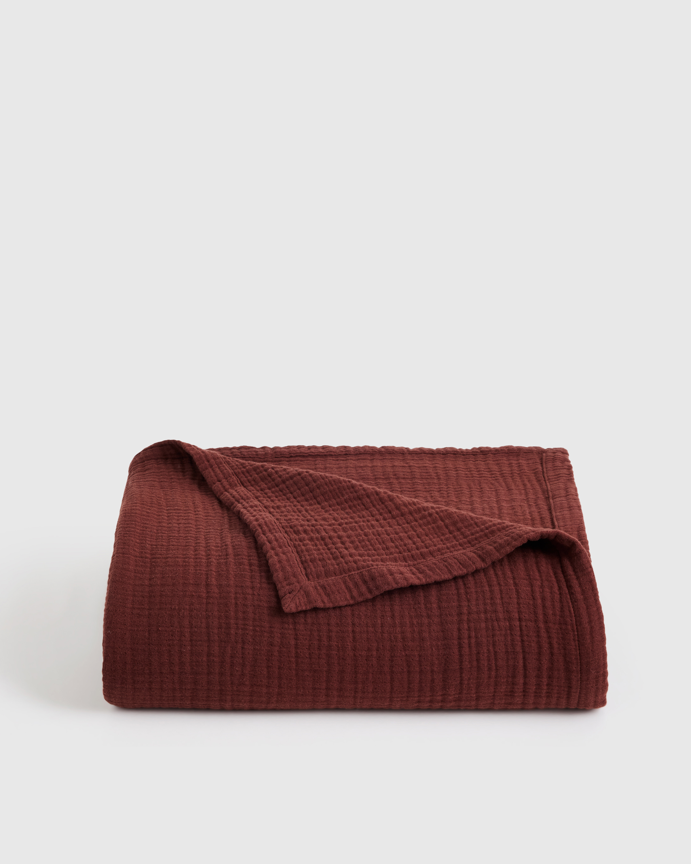 Burgundy Organic Airy Gauze Blanket