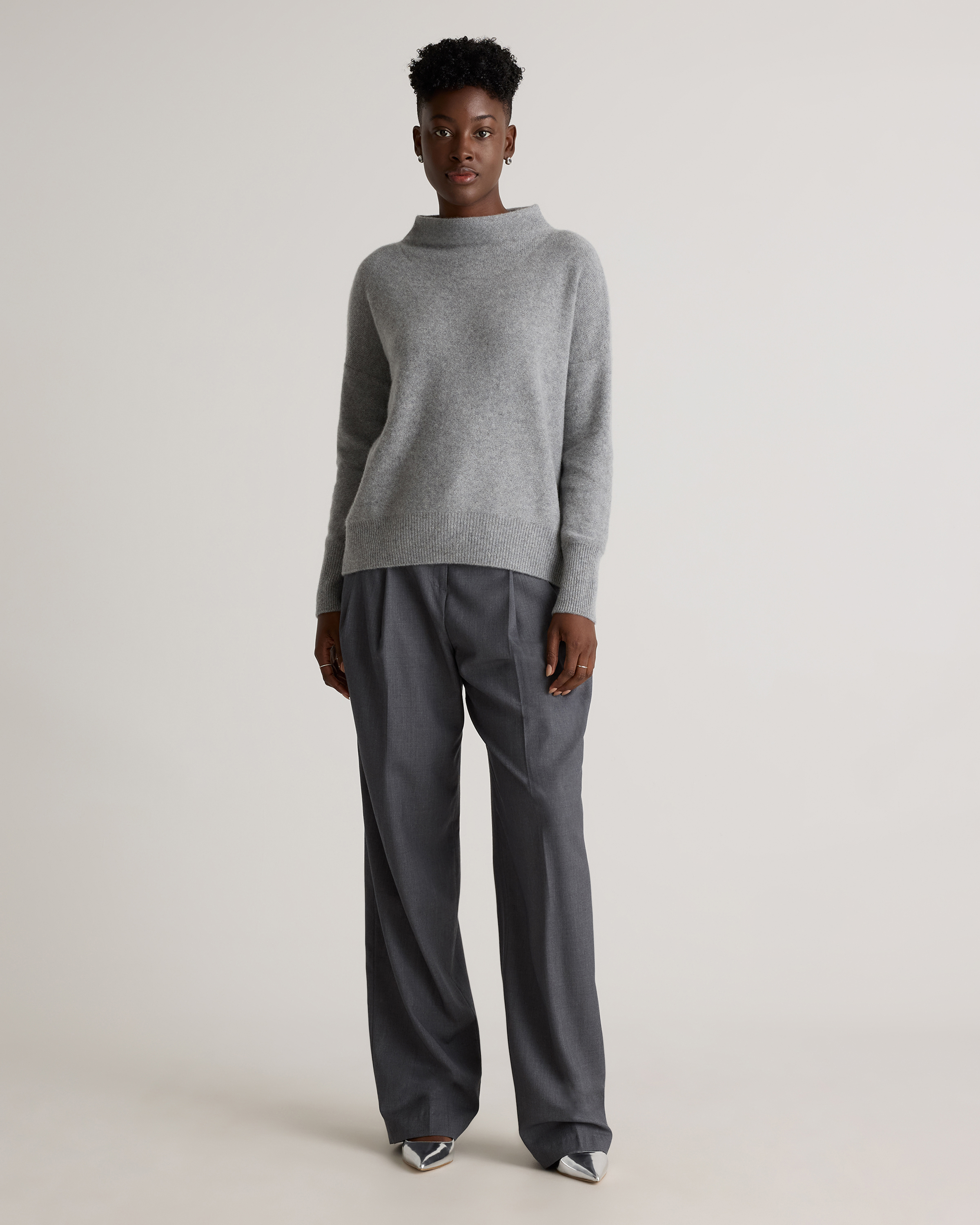 Mongolian Cashmere Funnel Neck Sweater