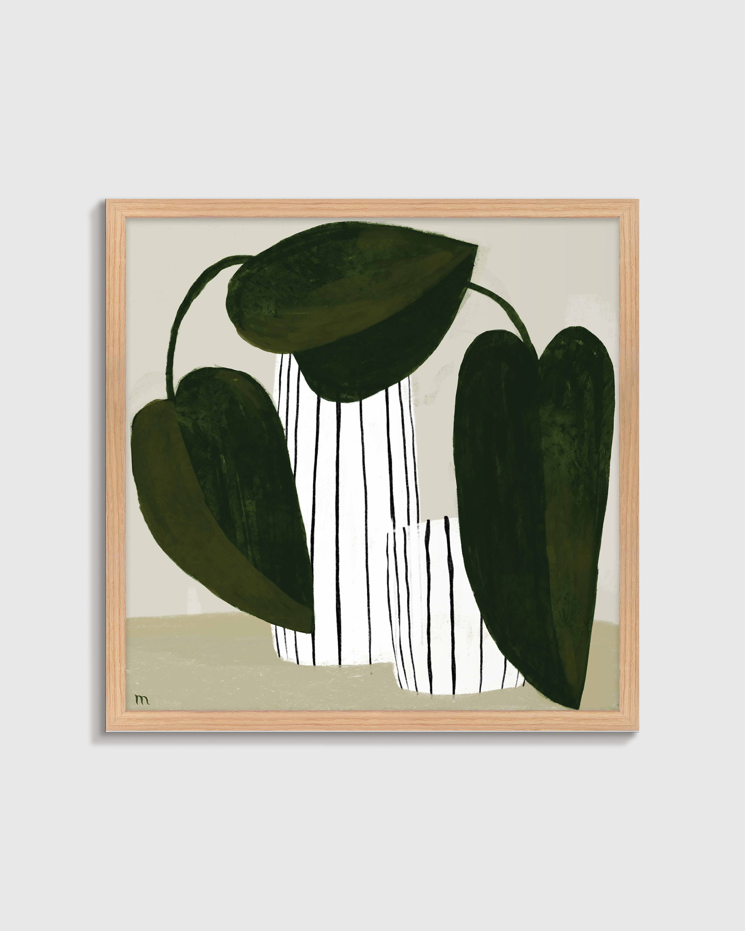 Oak Two Striped Vases by Marco Marella