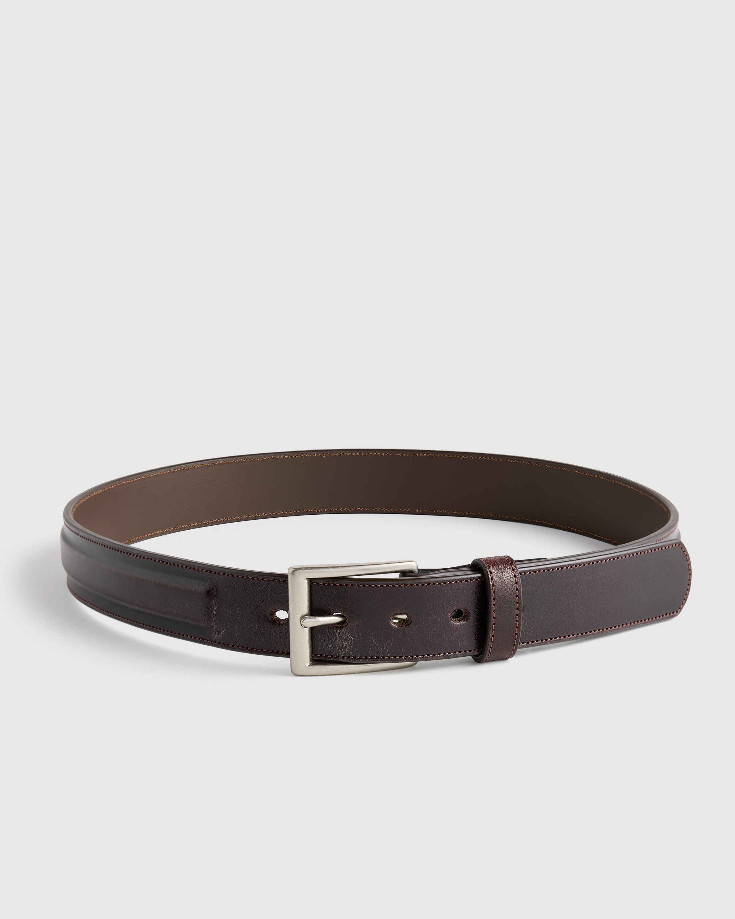 Hickory Hugo Contoured Leather Dress Belt