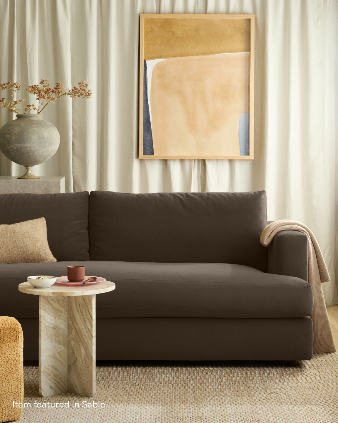 Bruno Leather Chaise Sectional