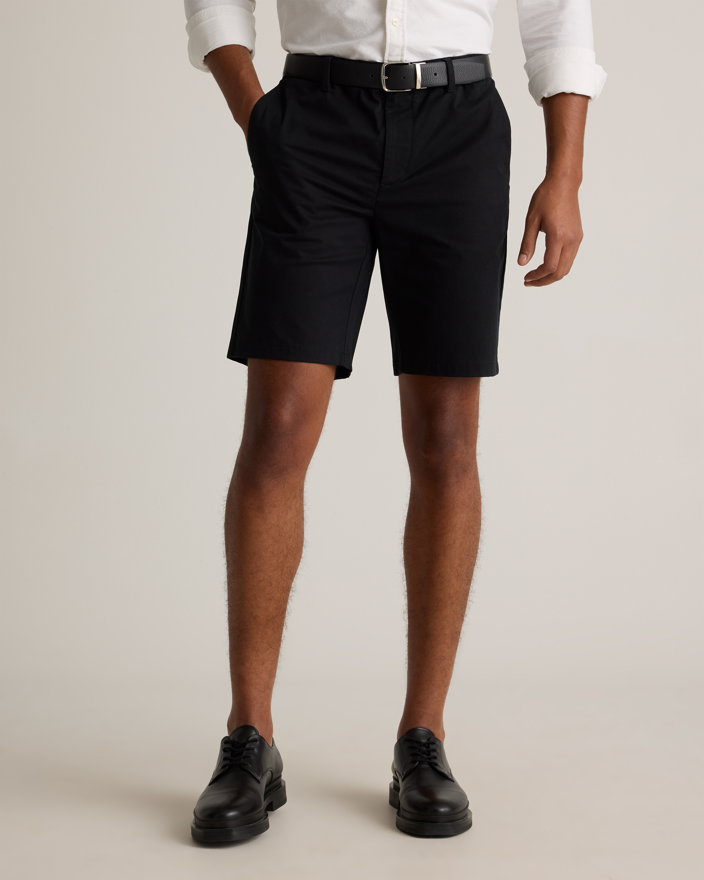 Men's Organic Cotton Classic Stretch Chino Short in Black