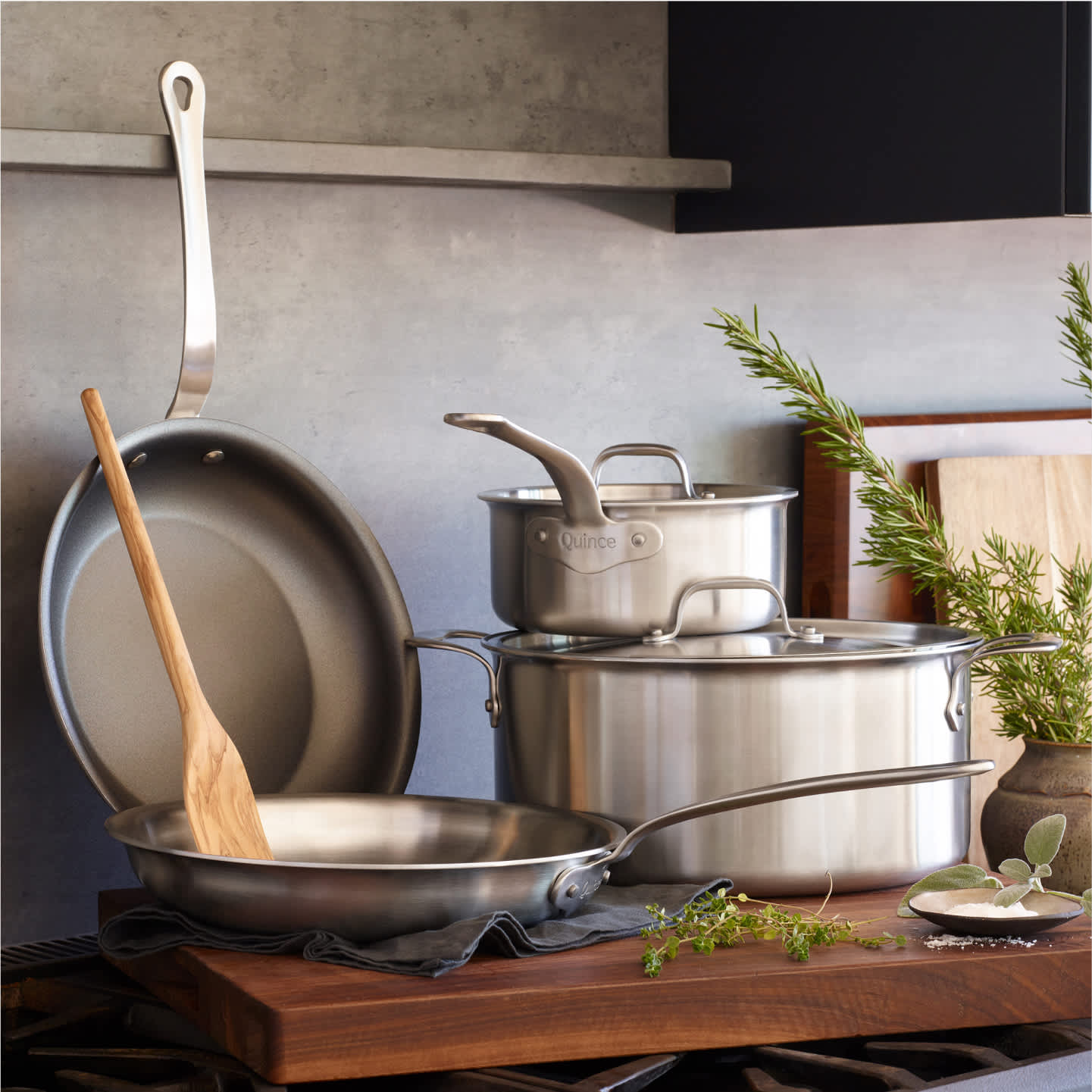 Cookware Website 5-Ply Stainless Steel 6 Piece Cookware Set