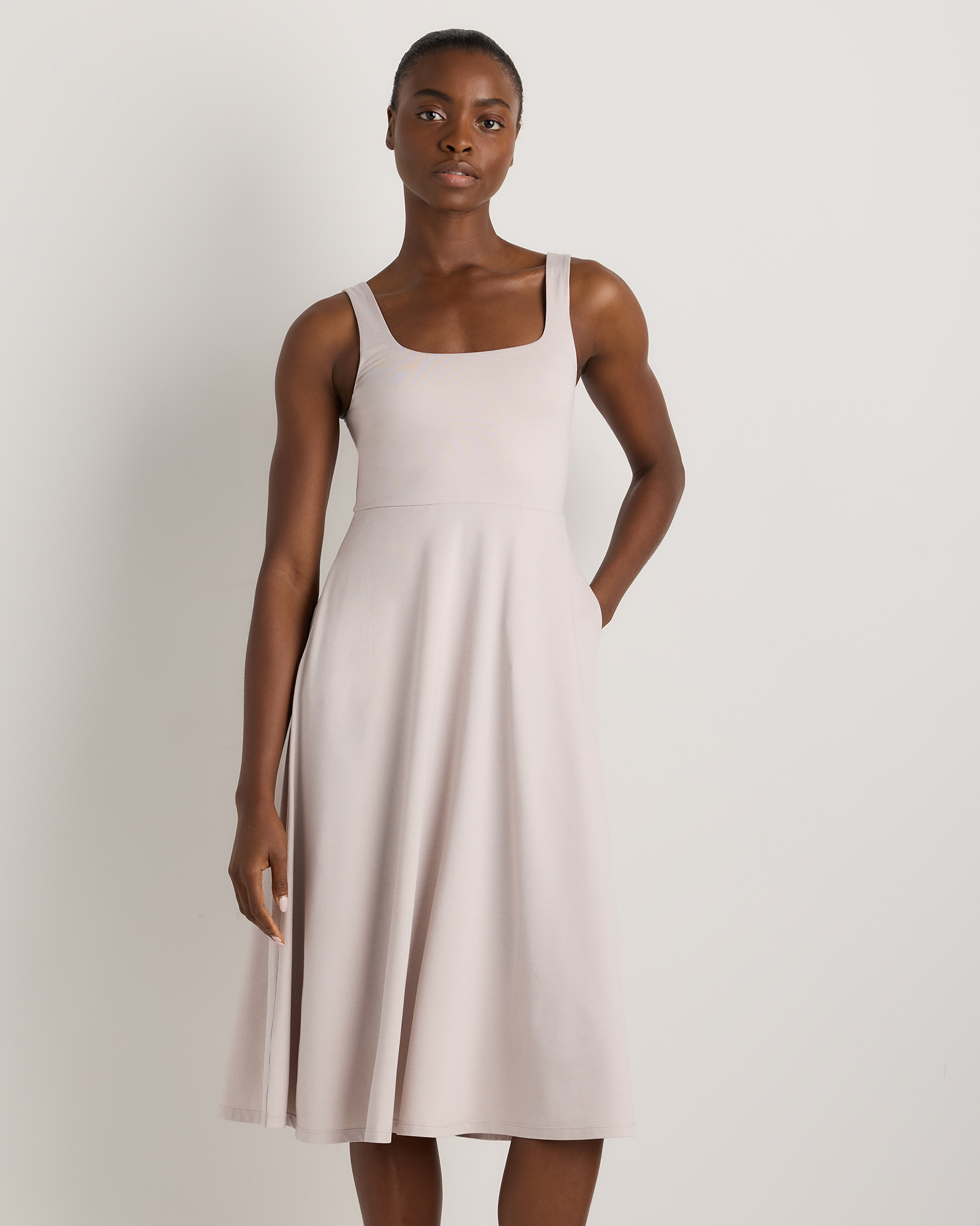 Quince Women's Flowknit Breeze Fit & Flare Dress