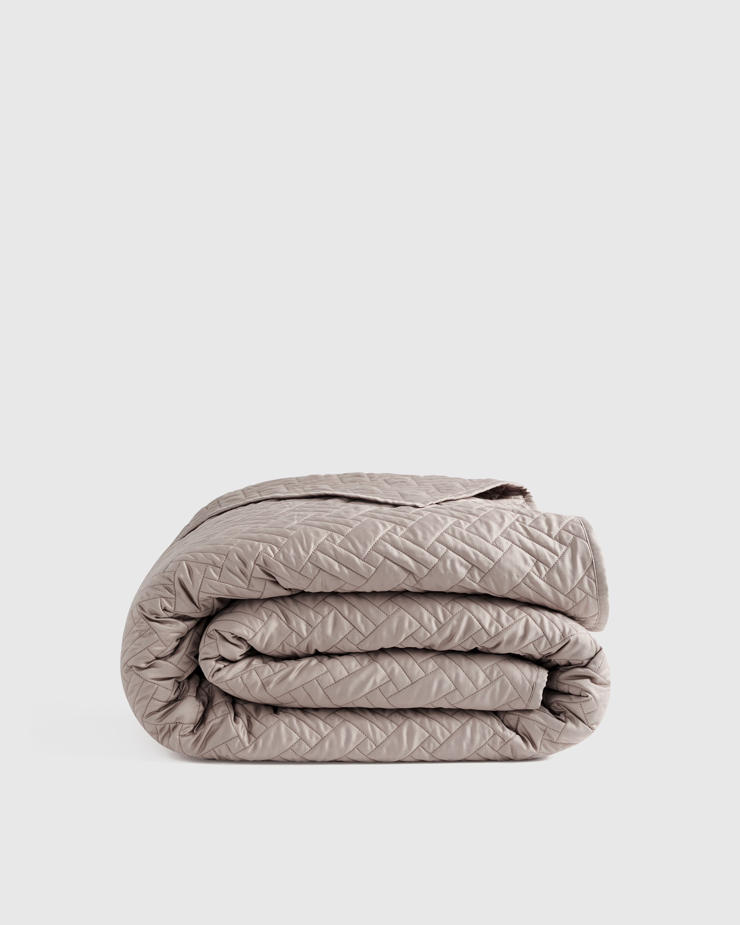 Stone Organic Cotton Basketweave Quilt 