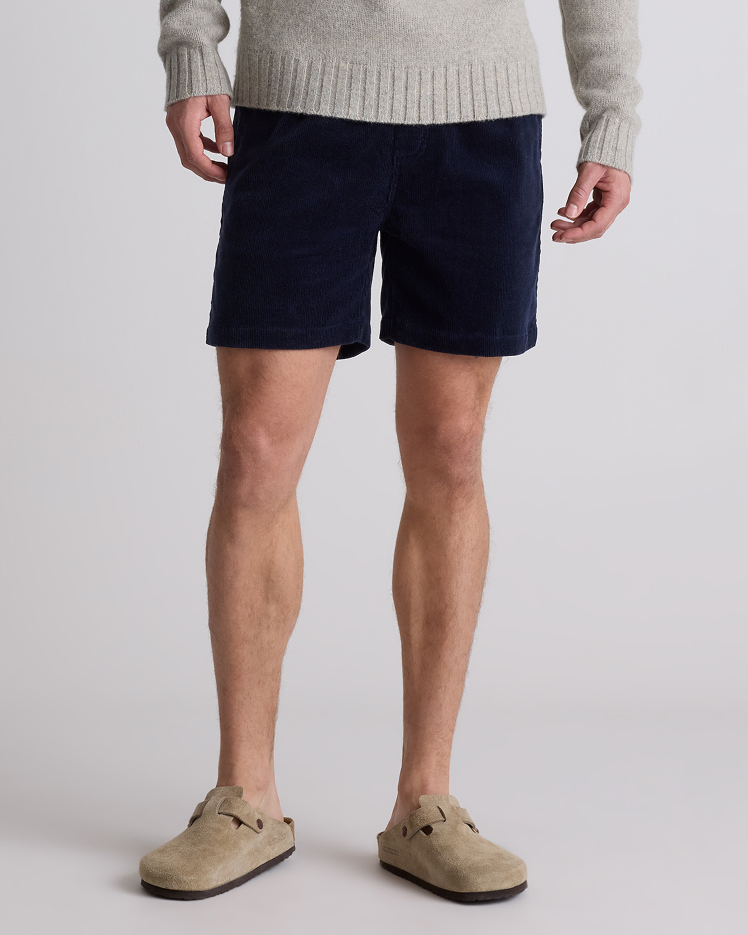 Quince Men's Organic Stretch Corduroy Shorts In Deep Navy