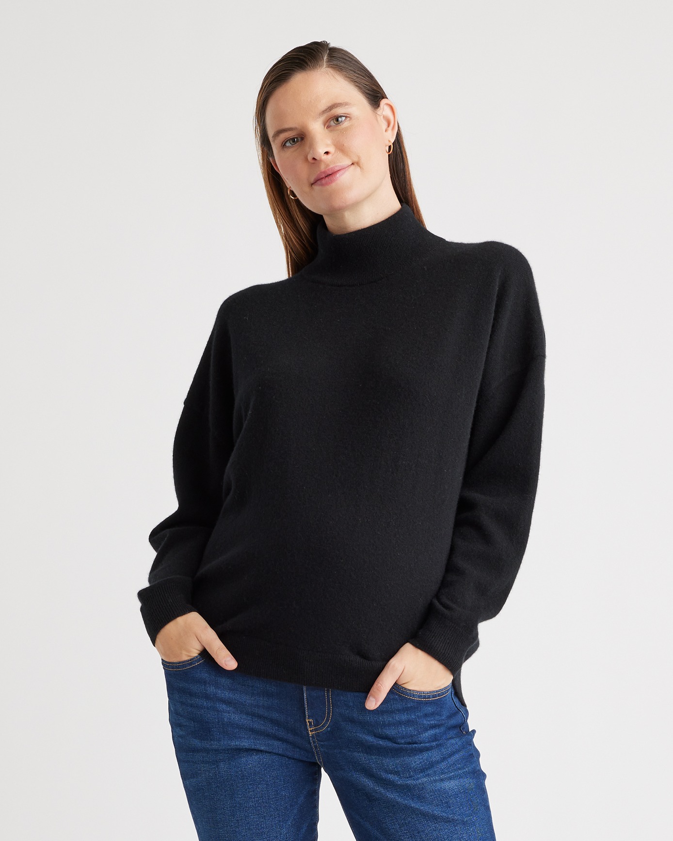 Mongolian Cashmere Maternity Turtleneck Sweater