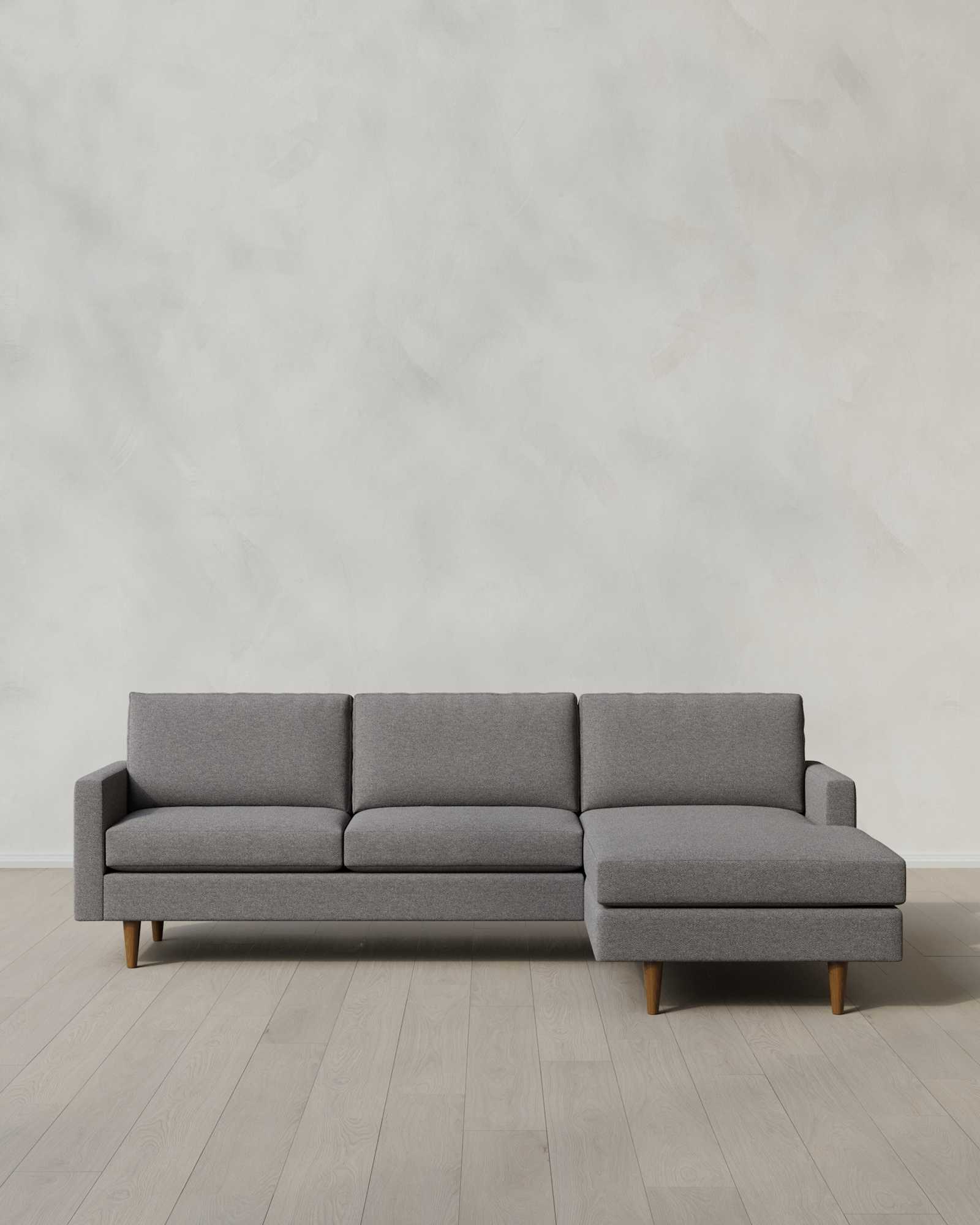 Atlas Midcentury Collection Ash 106 Chaise Sectional Right Arm Front