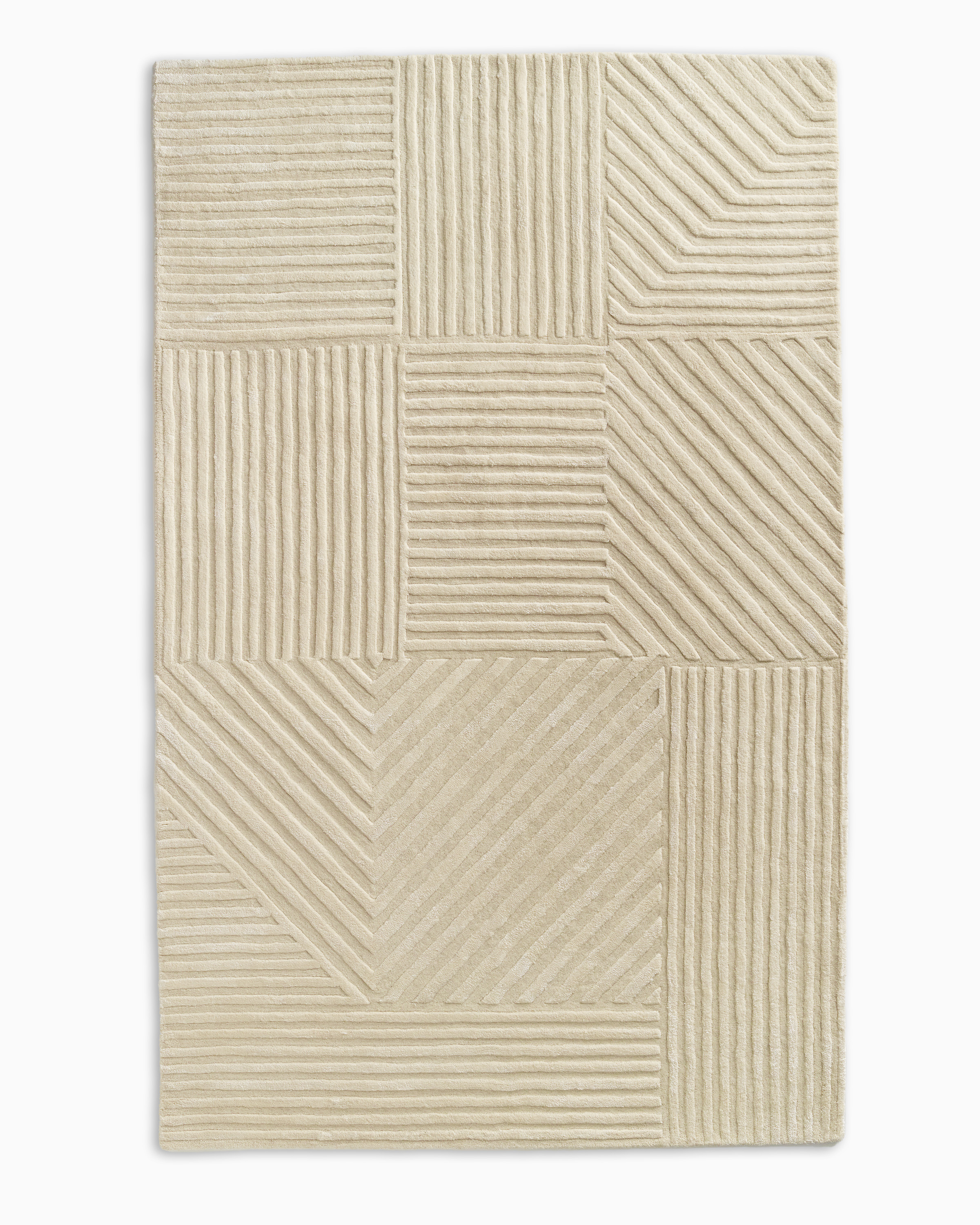 Ivory Flint Wool Textured Rug