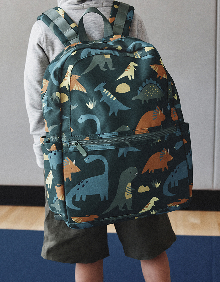 Dinos Recycled Double Pocket Backpack