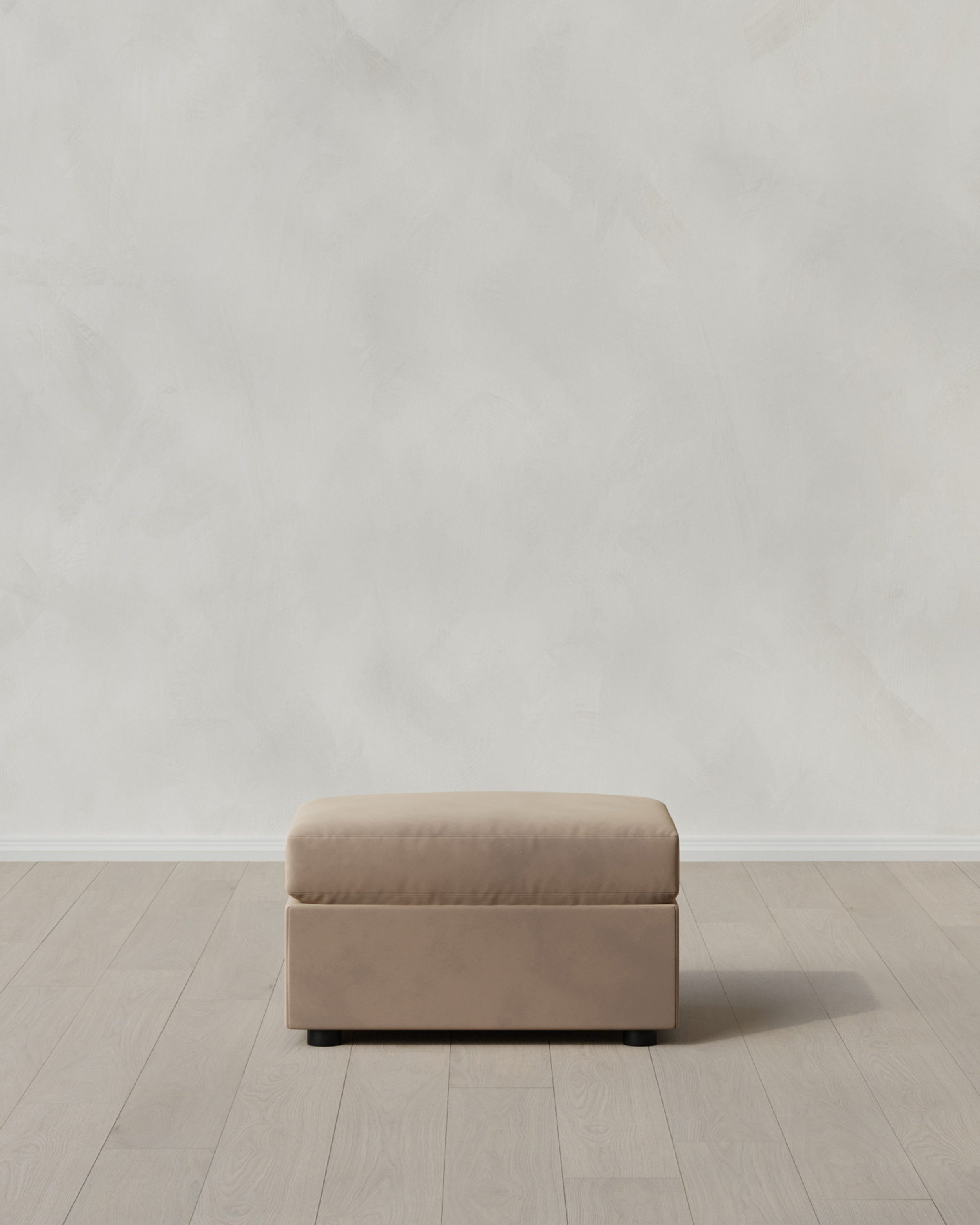 Ottoman Performance Velvet Taupe