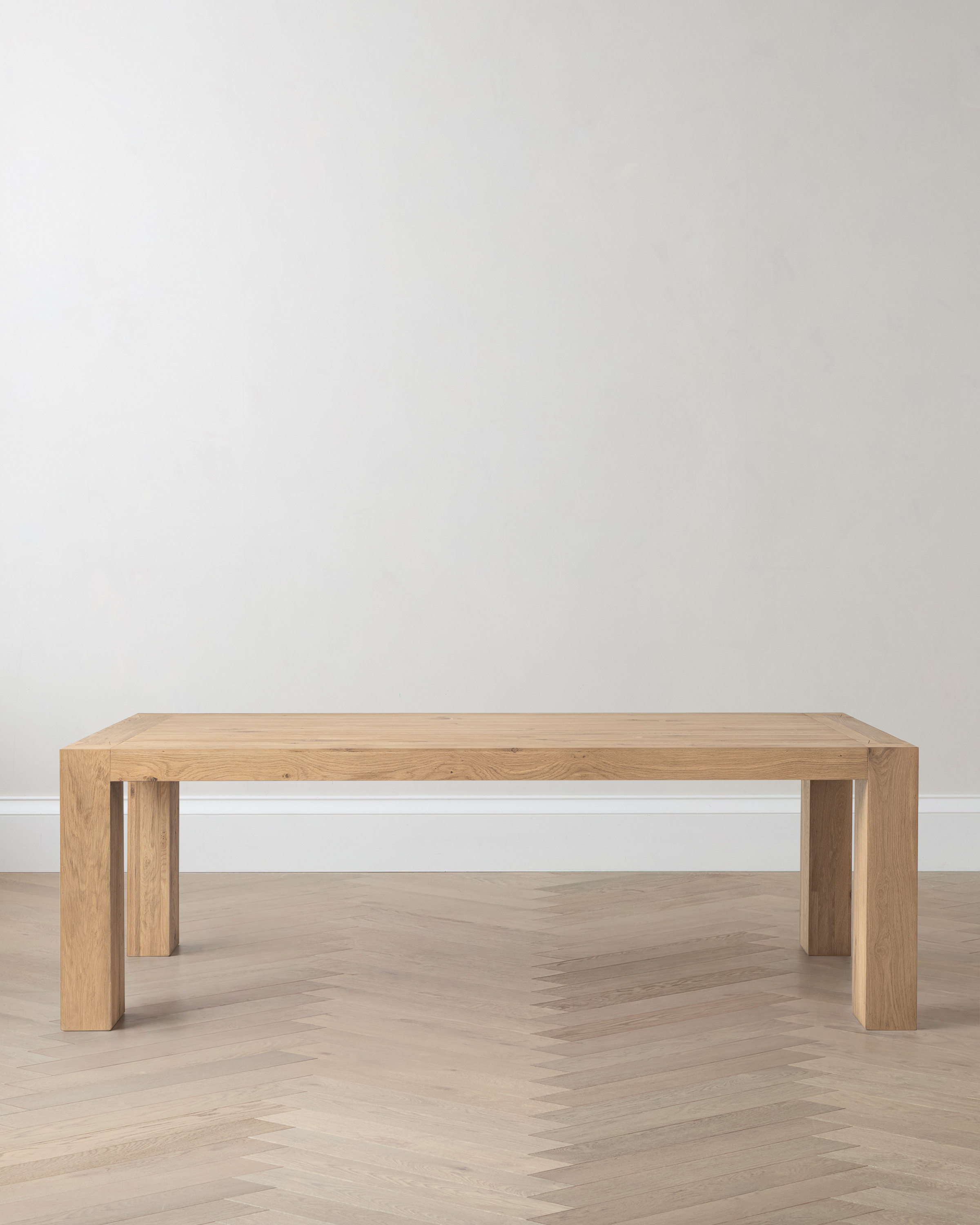 Weathered Oak Reclaimed Oak Parsons Dining Table