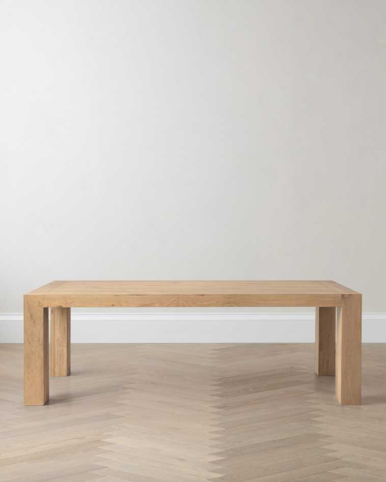 Weathered Oak Reclaimed Oak Parsons Dining Table