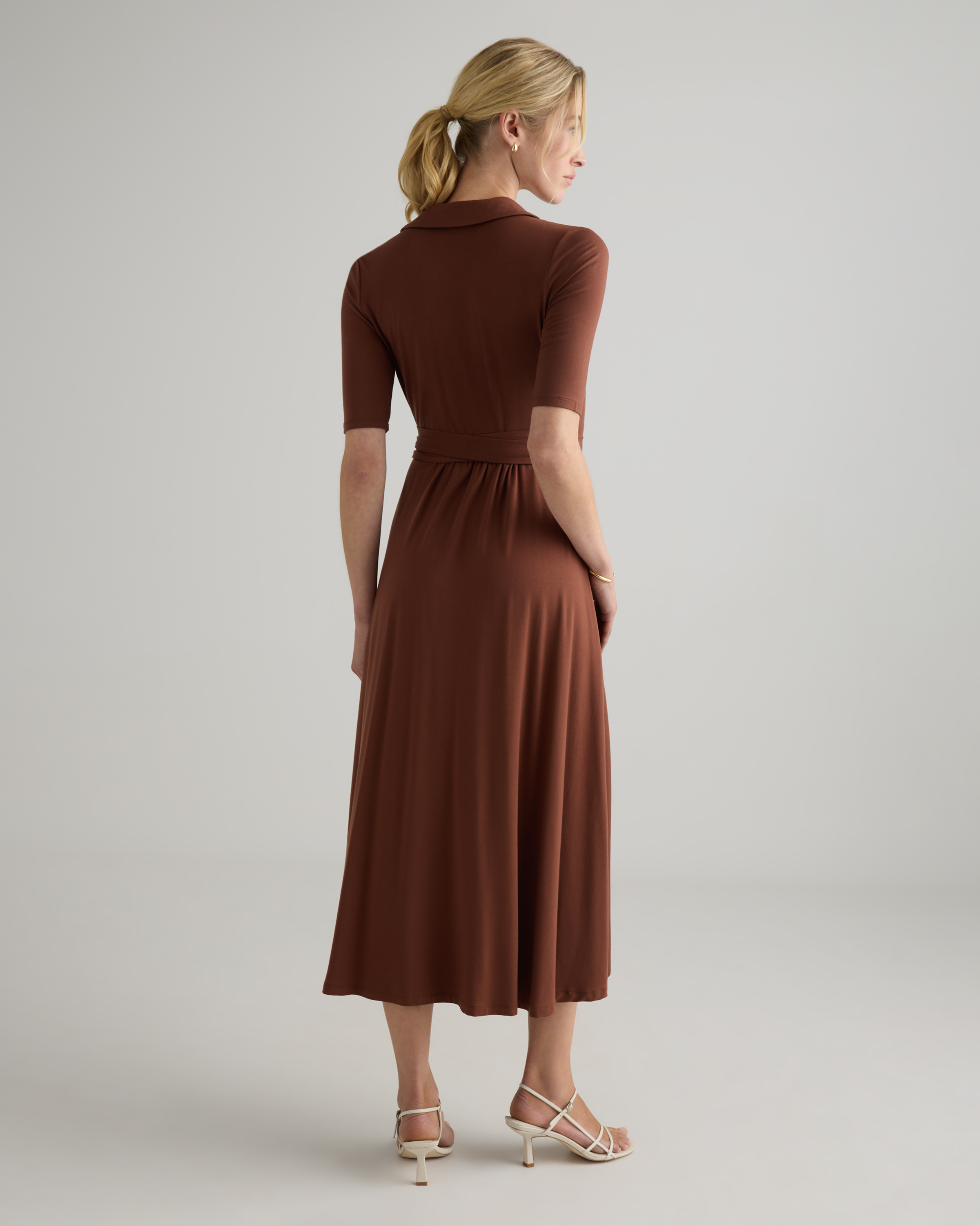 jersey deep v maxi dress Elodie Jersey Maxi Dress-Green, Ornamental Floweret main image 0