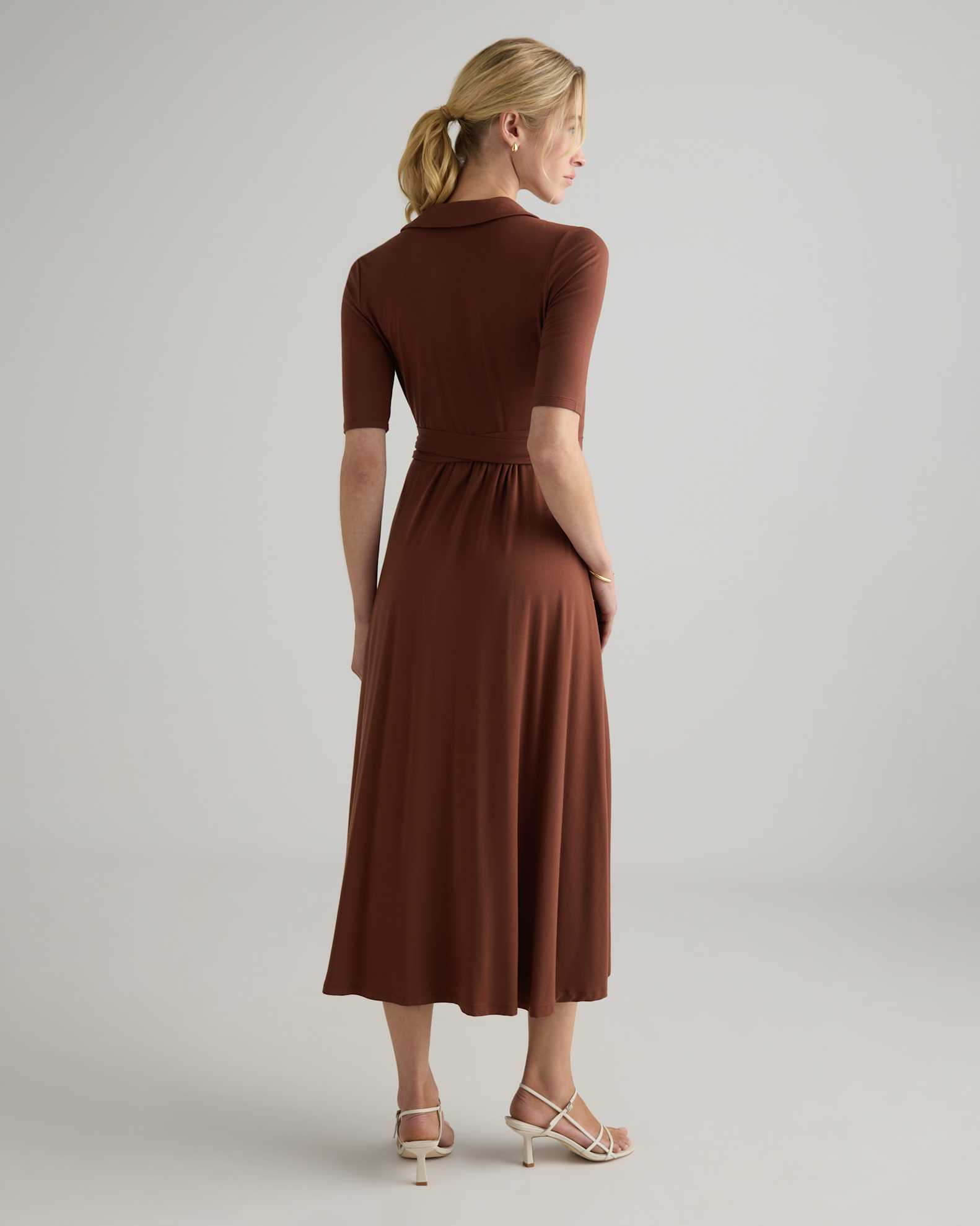 Tencel Jersey Midi Wrap Dress Tencel Jersey Midi Wrap Dress