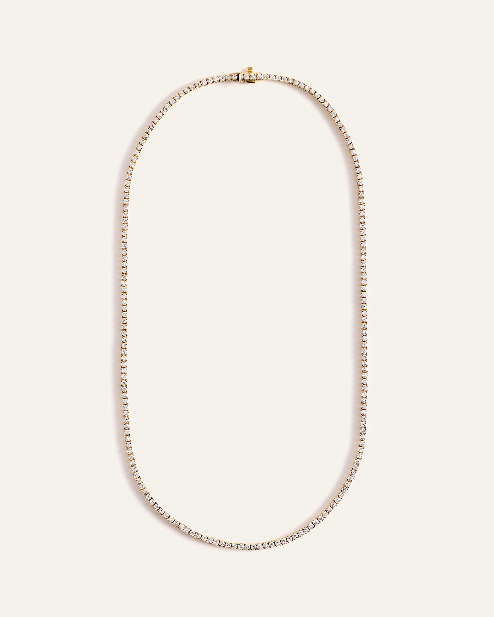 14K Gold Lab Grown Diamond Tennis Necklace - 5ctw