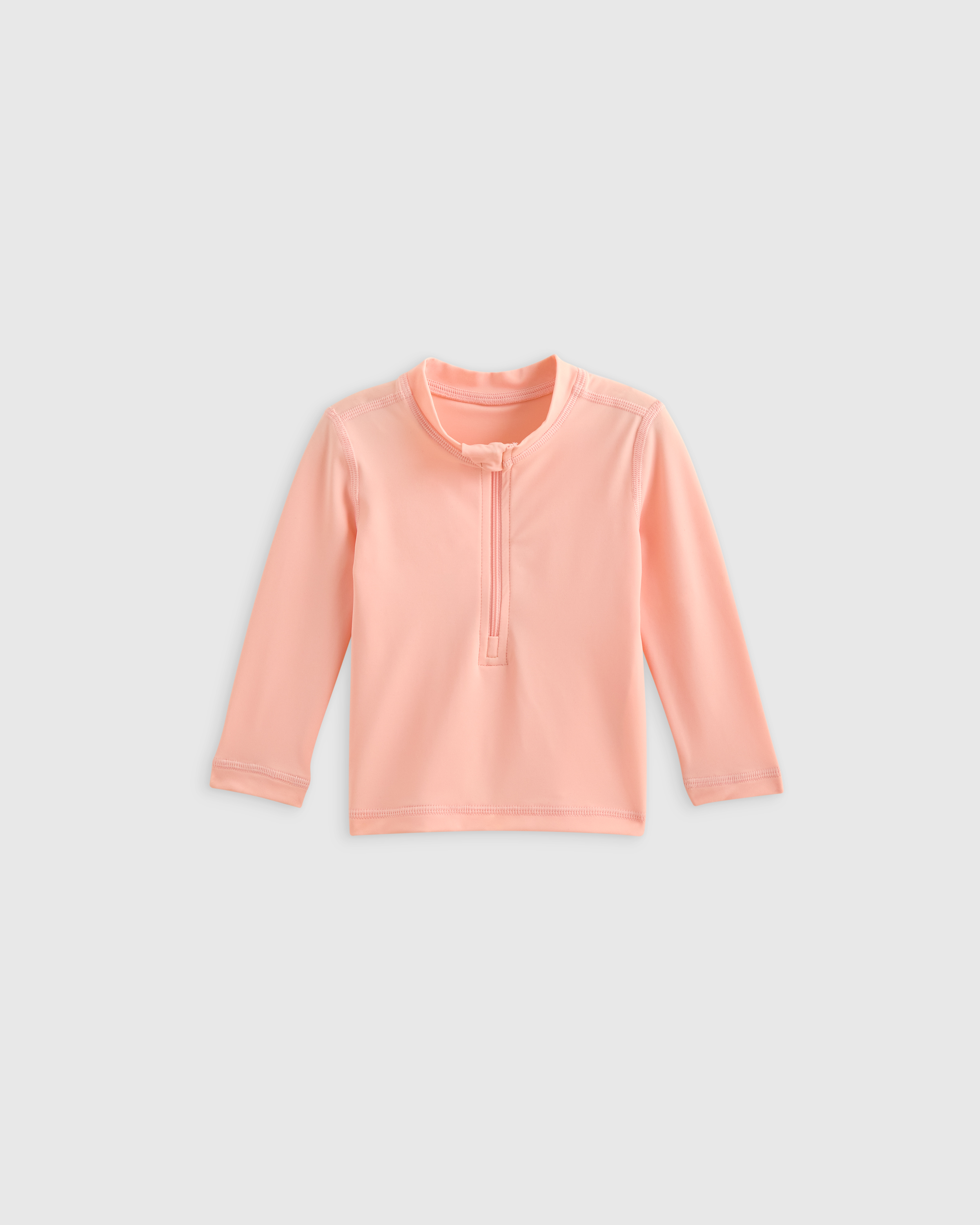 Quince Long Sleeve Zip-up Rash Guard In Soft Pink