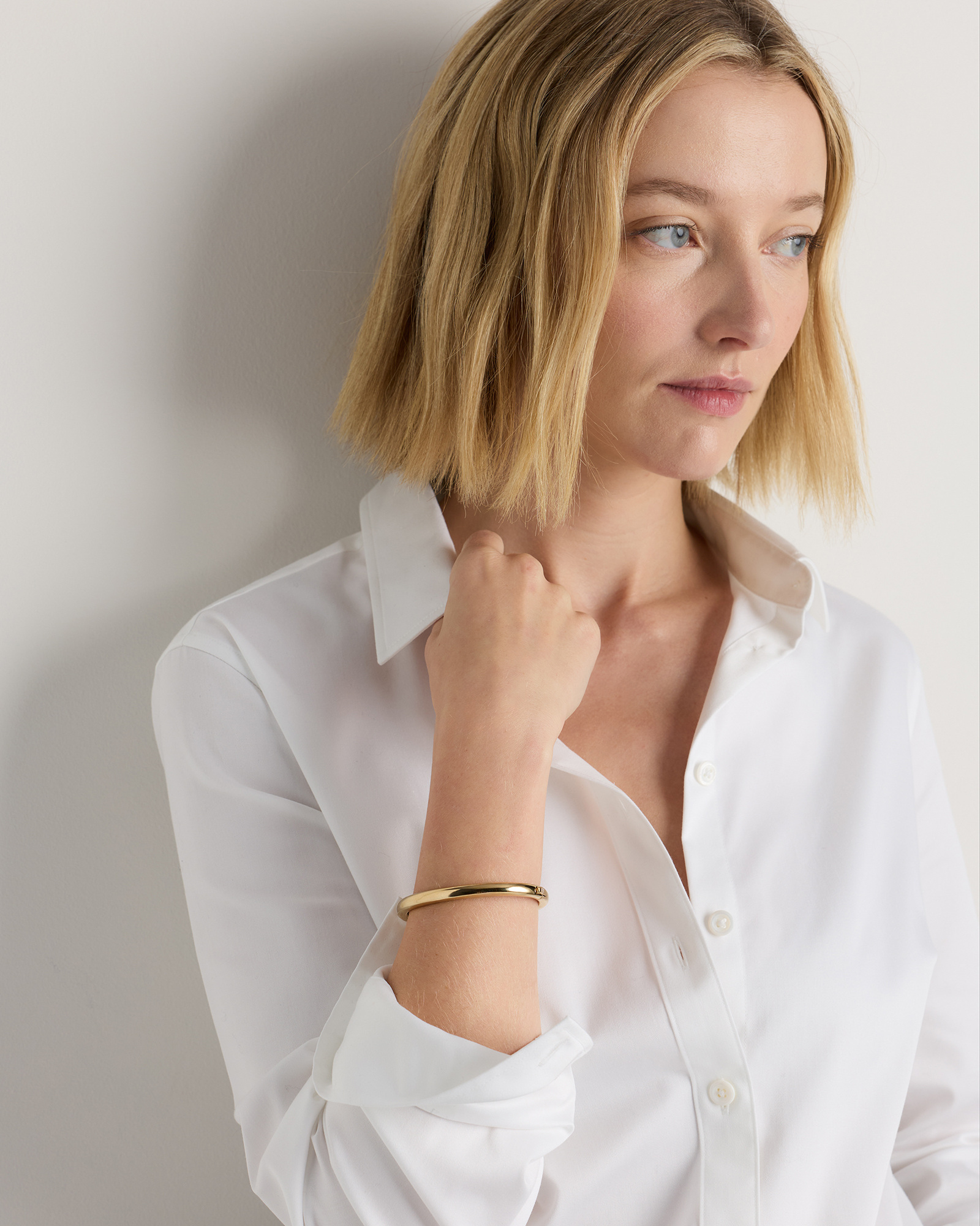 Dome Bold Bangle in Gold Vermeil