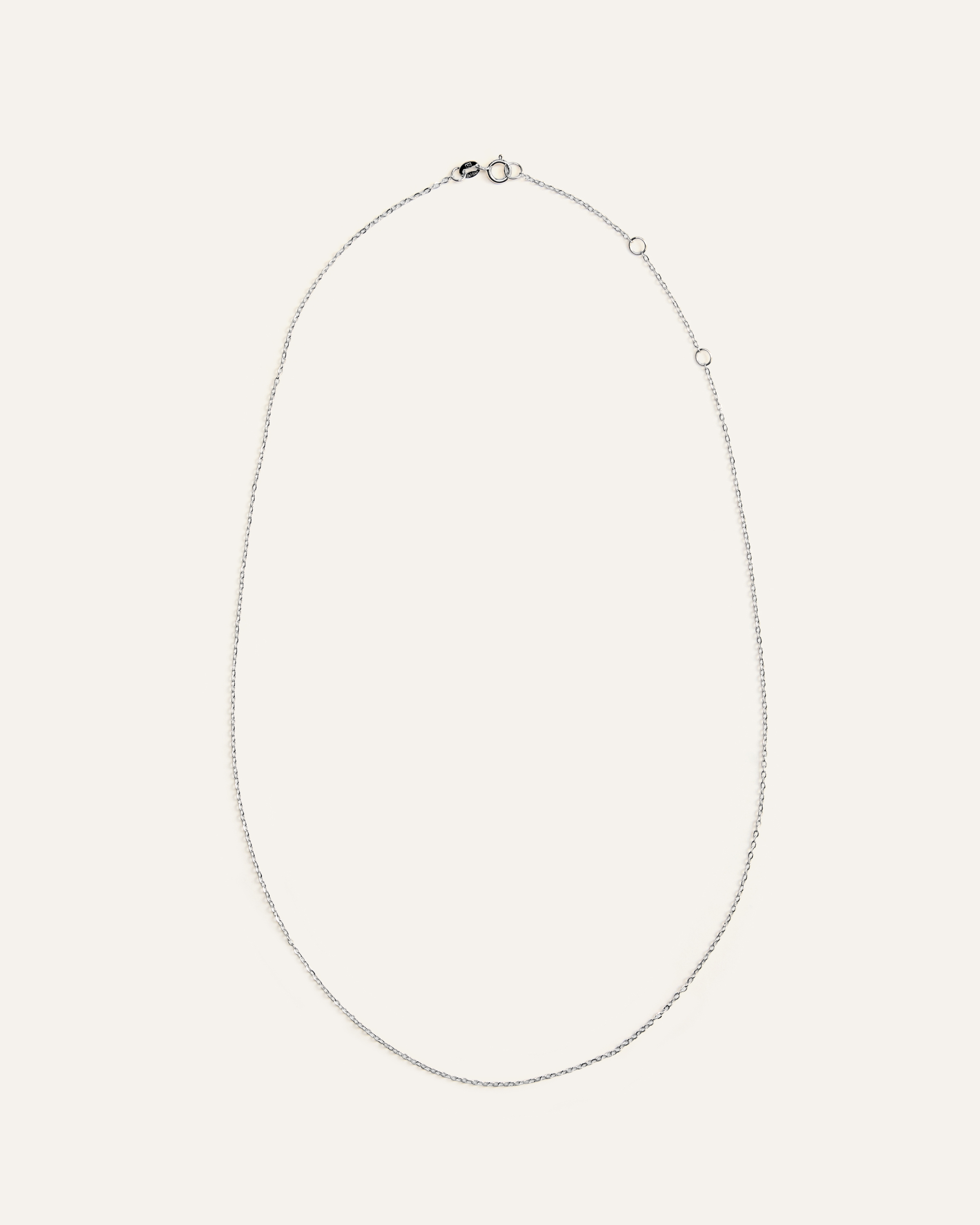 White Gold 10K Gold Delicate Cable Chain Necklace