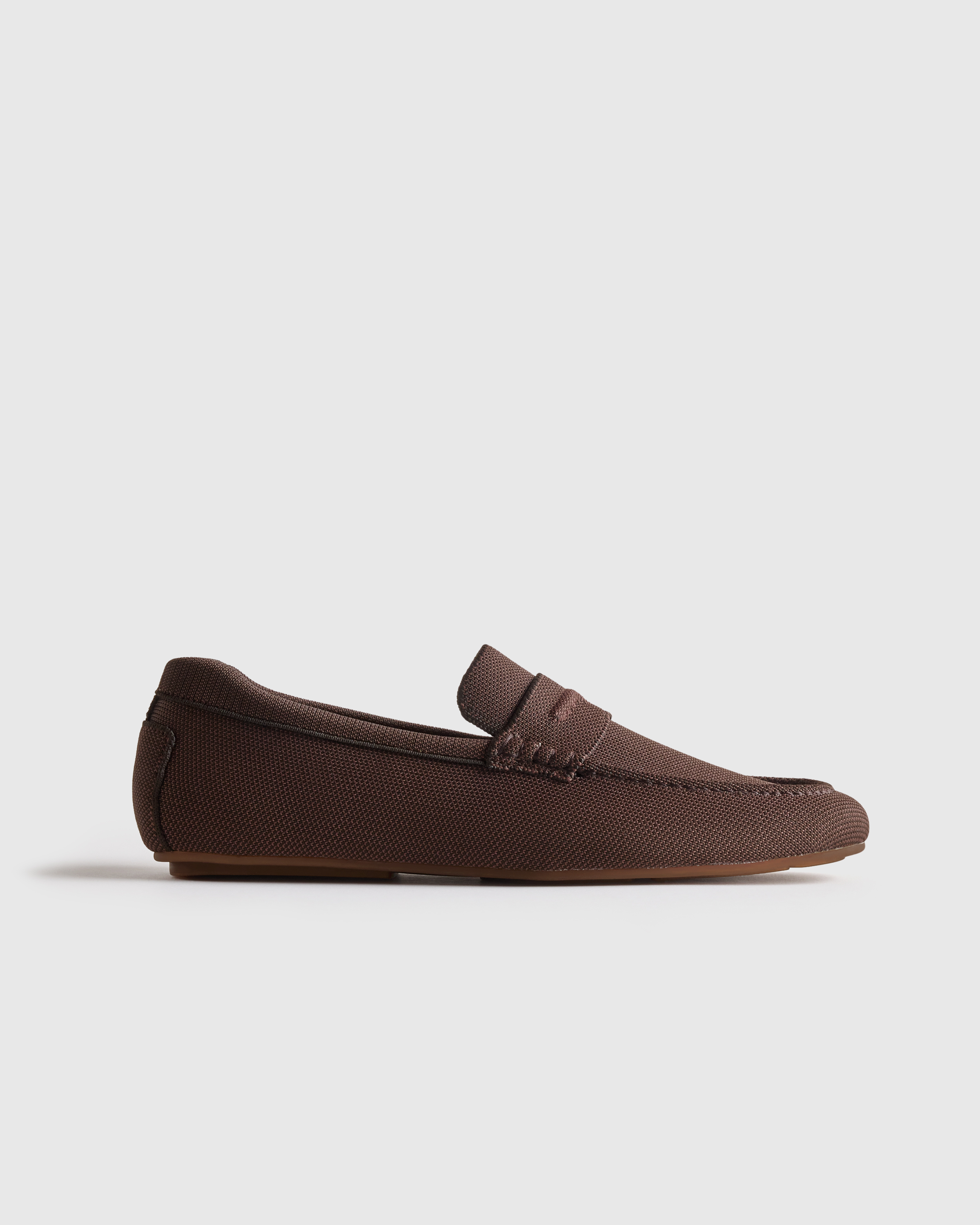 Dark Chocolate Recycled Knit Driving Loafer