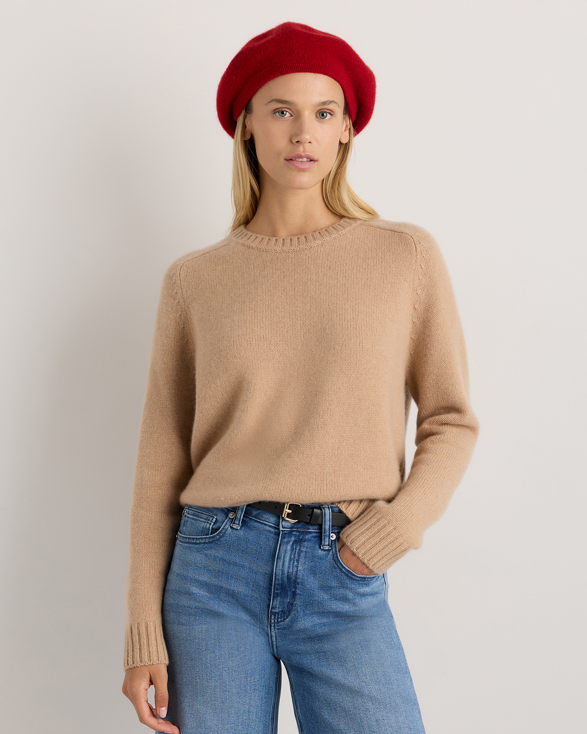 Quince Women's Mongolian Cashmere Beret In Red