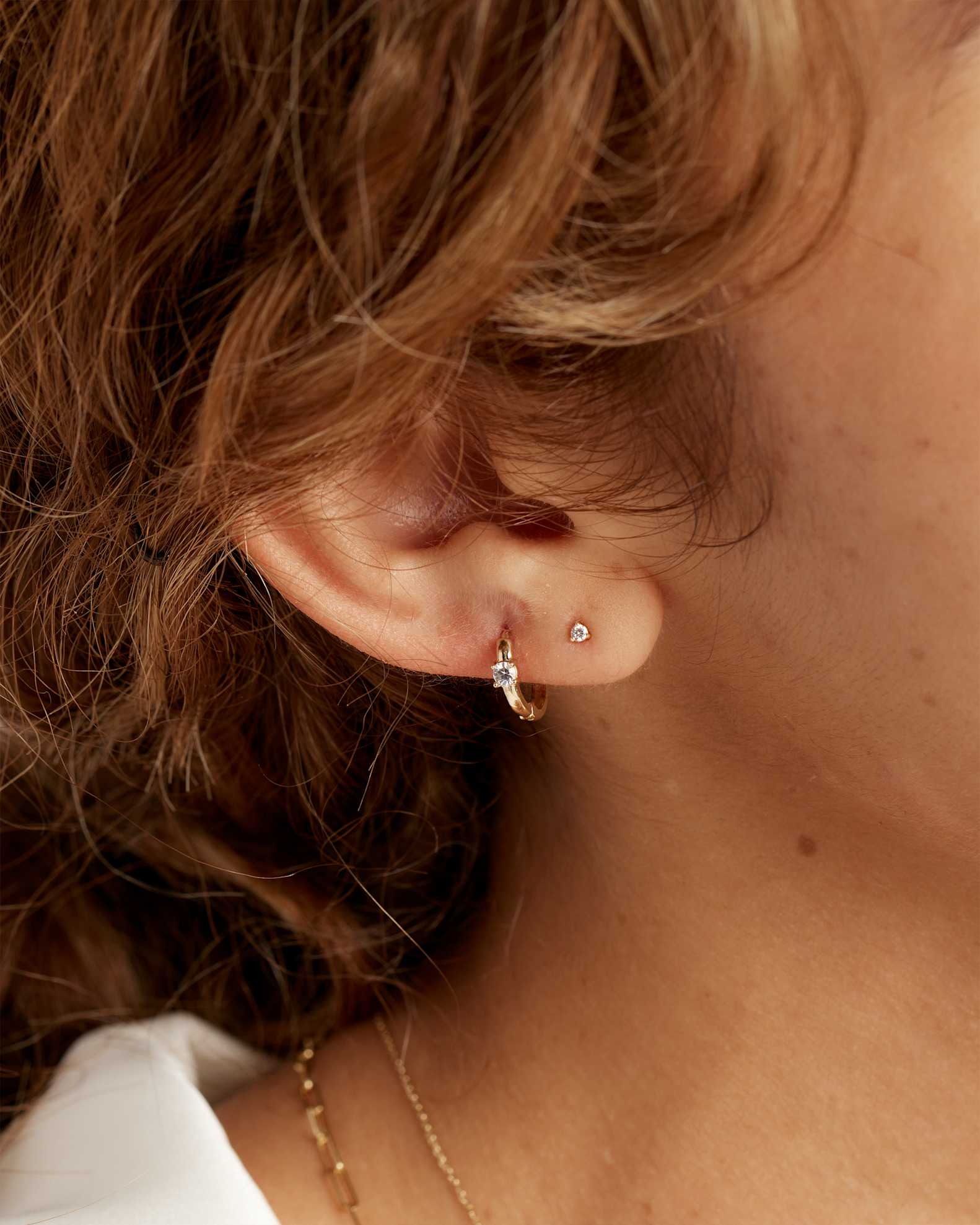 14K Gold Classic Diamond Studs 0.12 Carat