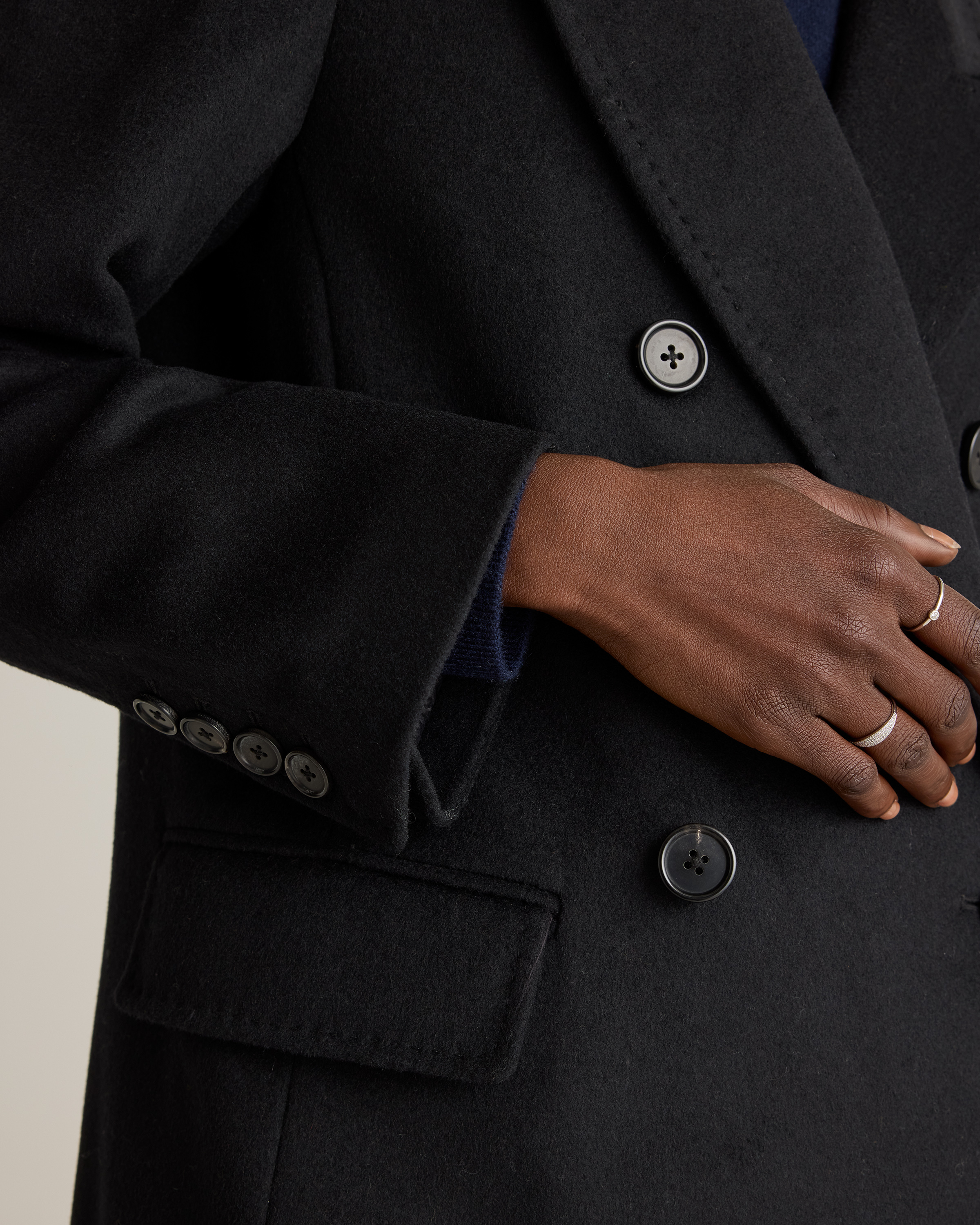 Italian Wool Double-Breasted Coat