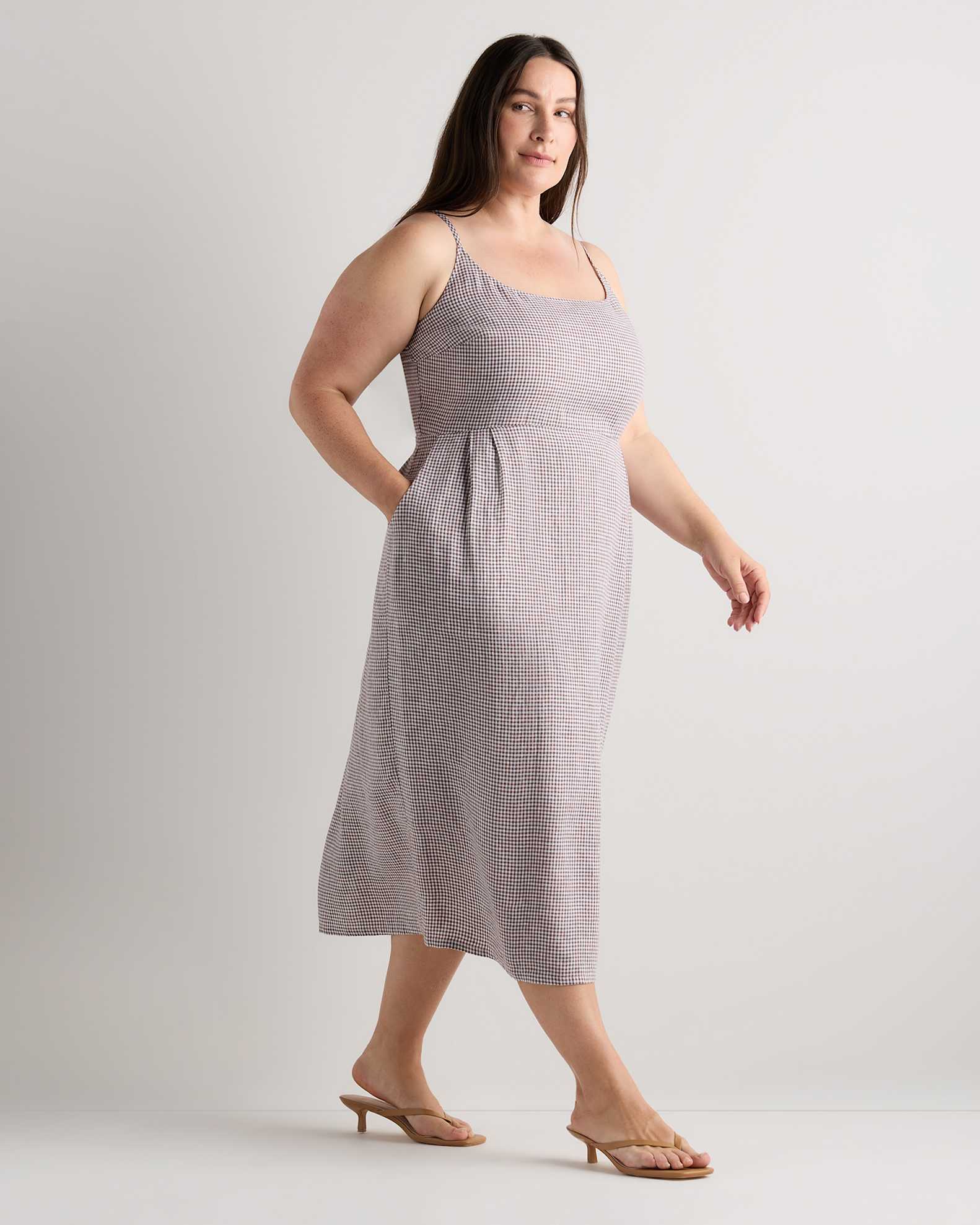 linen midi dress plus size Plus Size Sage Green Cotton Linen Shirt Dress- Office Wear Midi Dress
