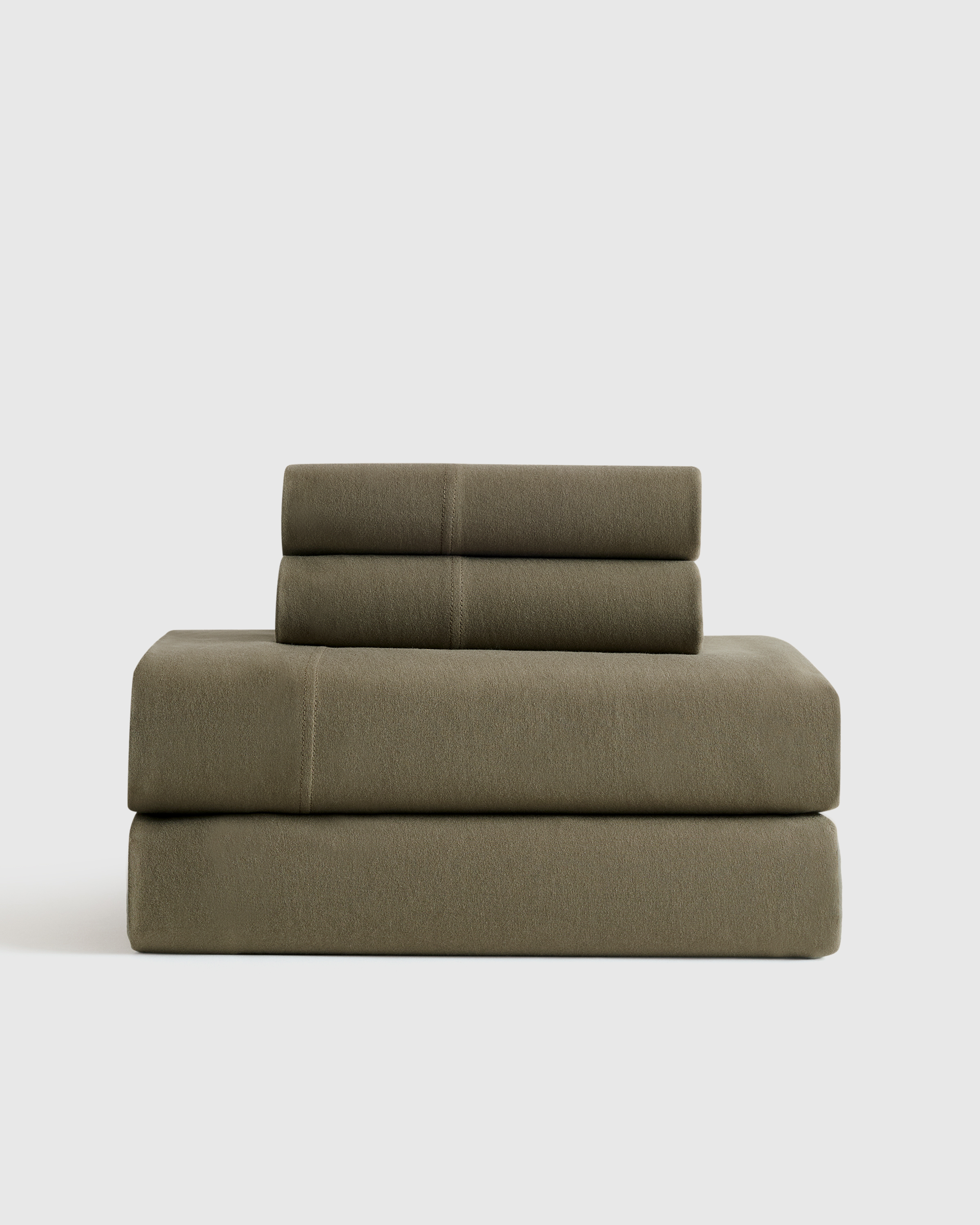 Dusty Olive Organic Jersey Sheet Set