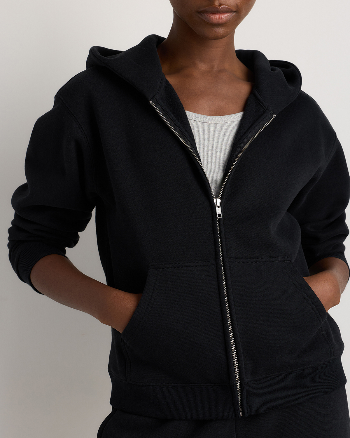 Everyday Fleece Full-Zip Hoodie in Black