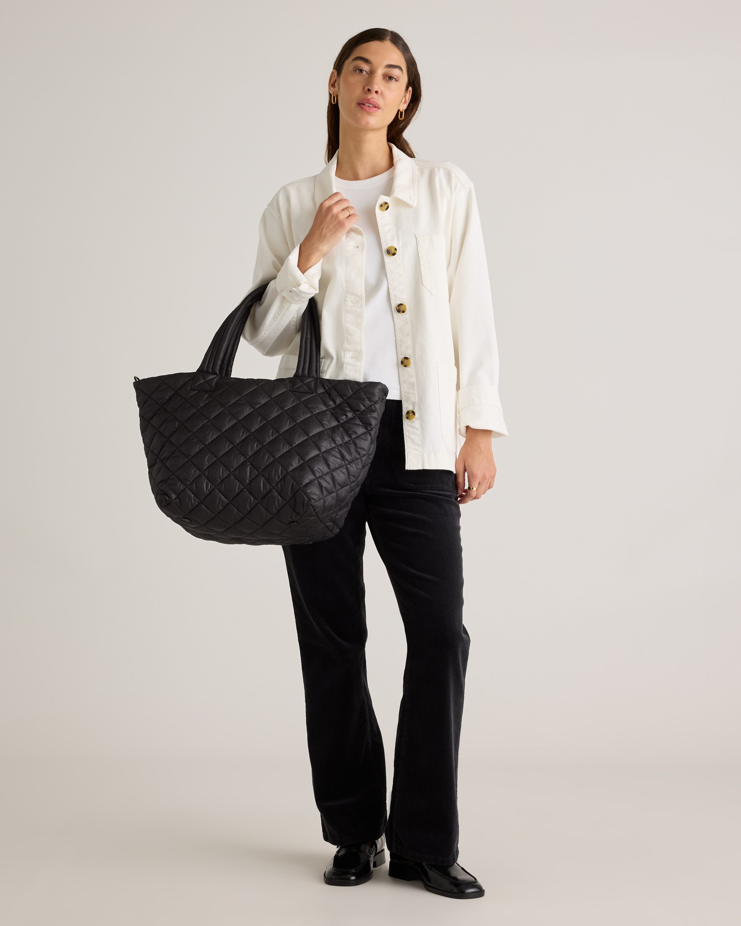 Transit Quilted Carry-All Tote in Black