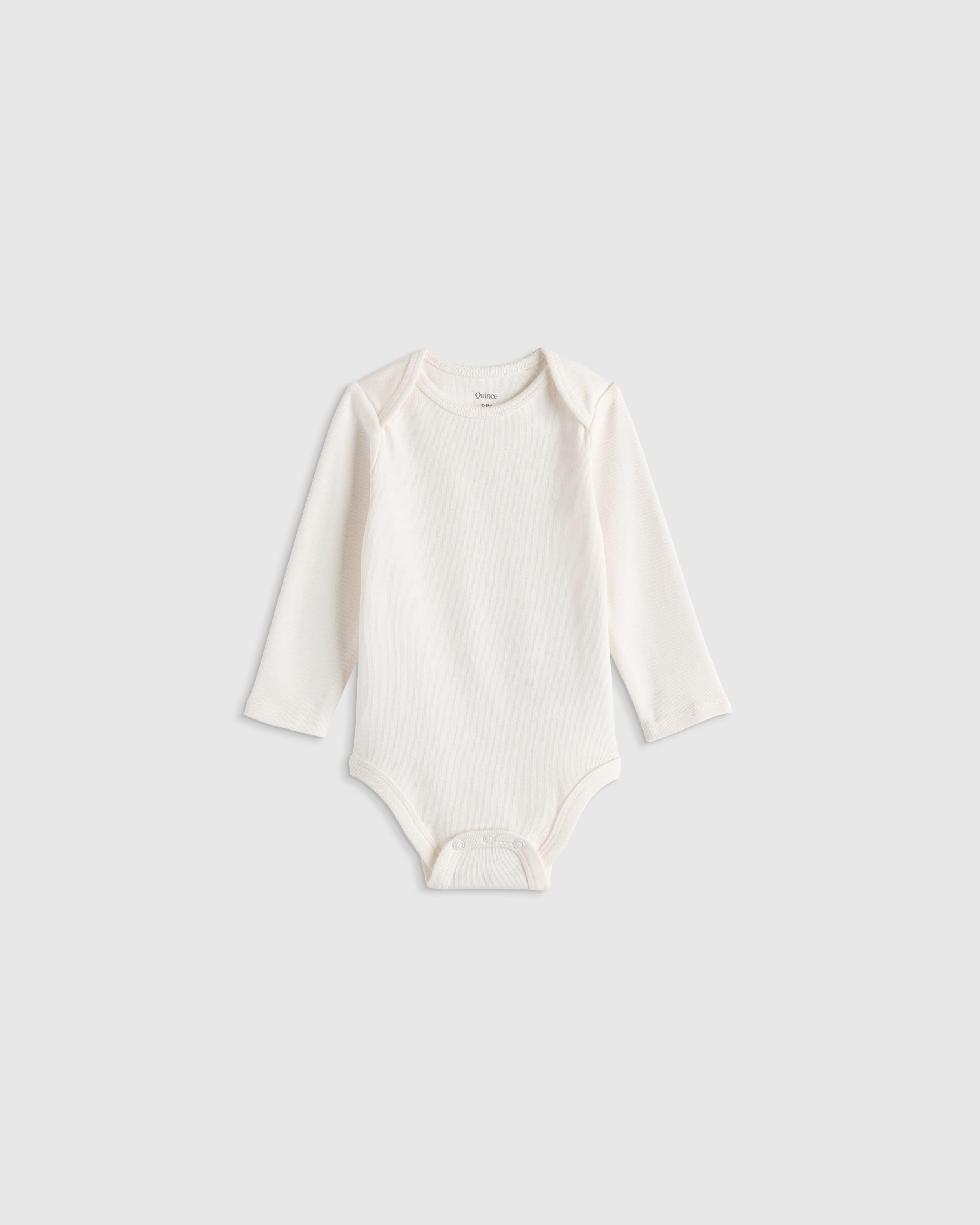 White 100% Organic Cotton Long Sleeve Bodysuit 