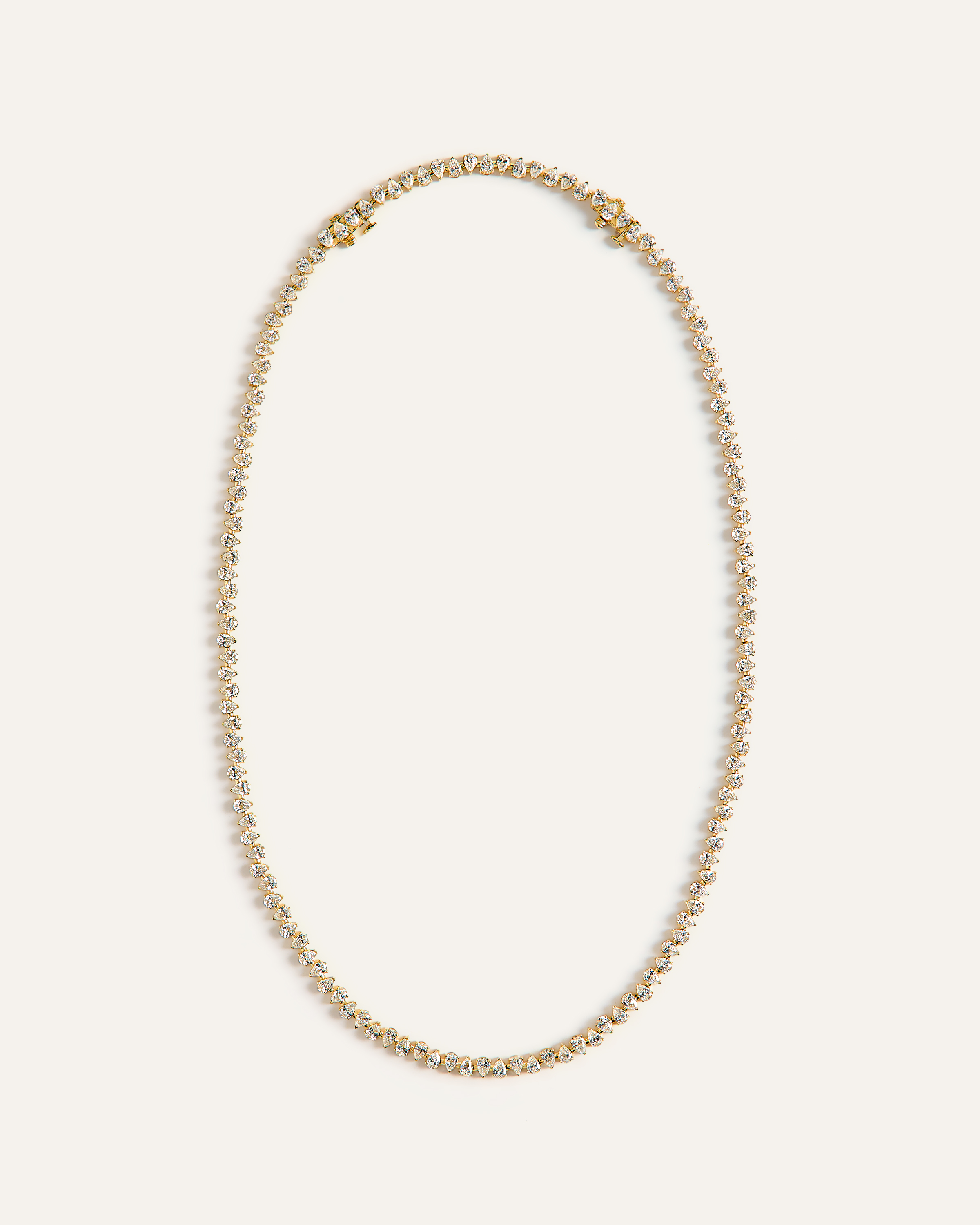 Quince | Women's 14K Gold Lab Grown Diamond Alternating Pear Tennis Necklace in Yellow Gold
