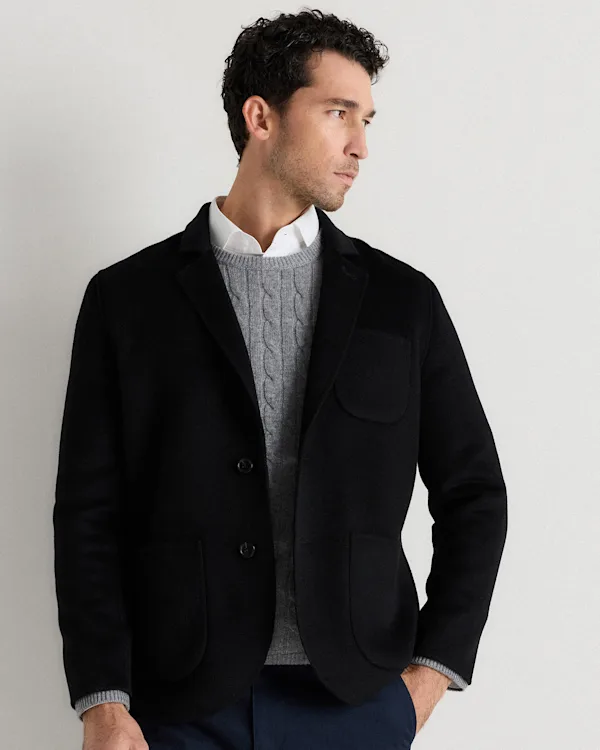 100% Mongolian Cashmere Double-Faced Chore Blazer